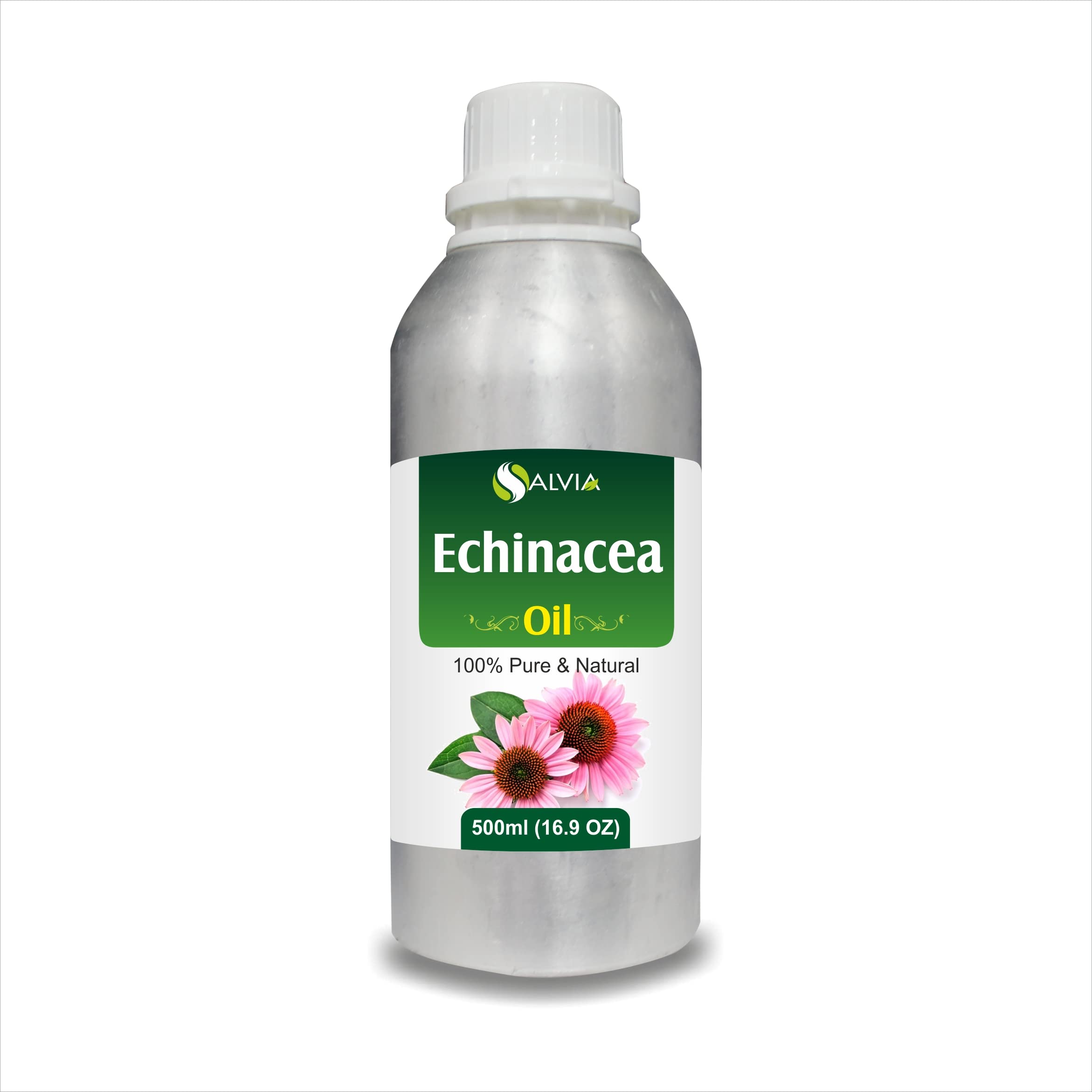 Pure & Natural Echinacea Oil Extract for Hair & Skin Care - Hydrates, Nourishes & Protects | Promotes Clean, Smooth & Silky Hair | 500ml Bottle for Daily Beauty Routine & Aromatherapy