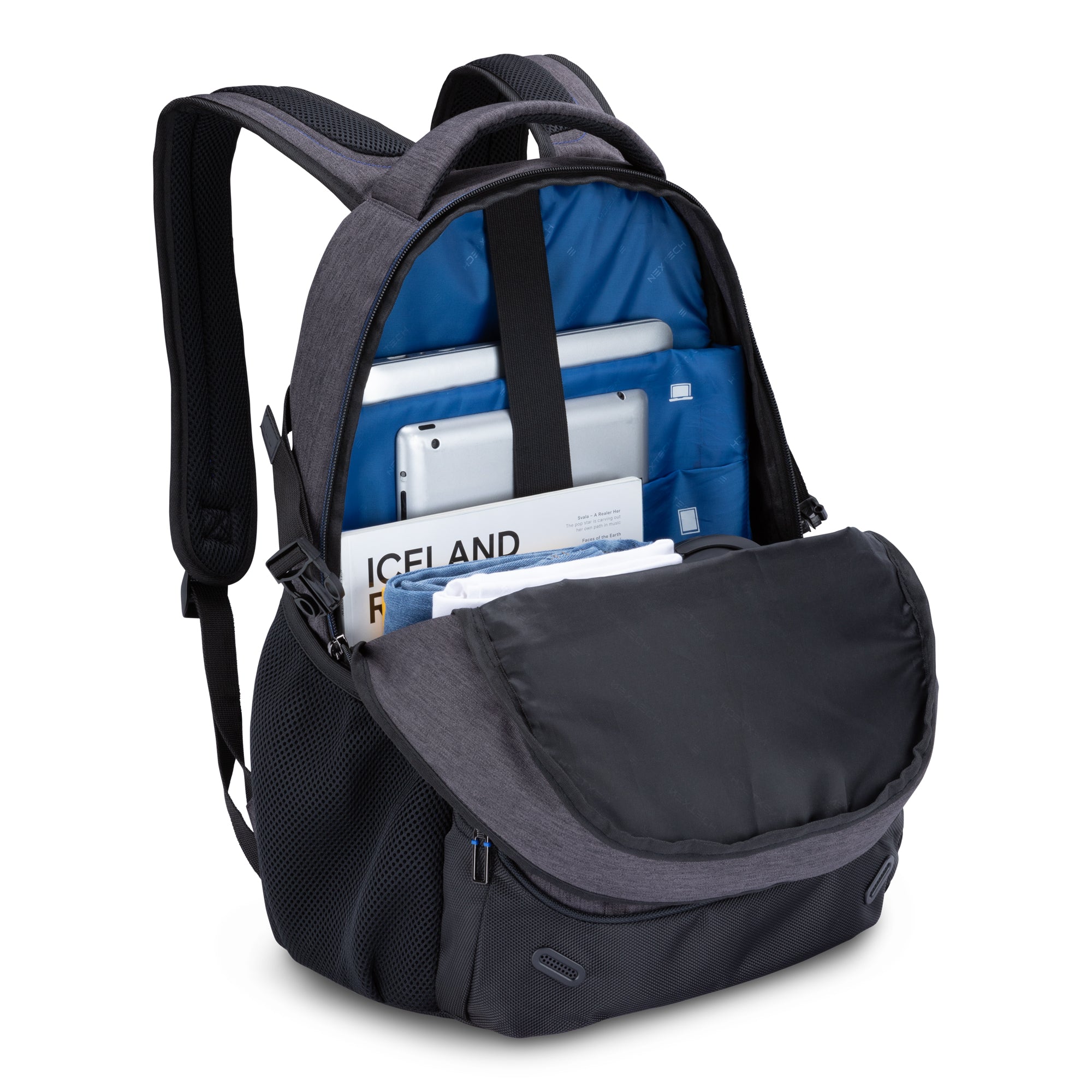 Nextech Professional Business Backpack for Men & Women - Waterproof Laptop Backpack with USB Charging Port - Perfect for Office, Travel, and Commuting