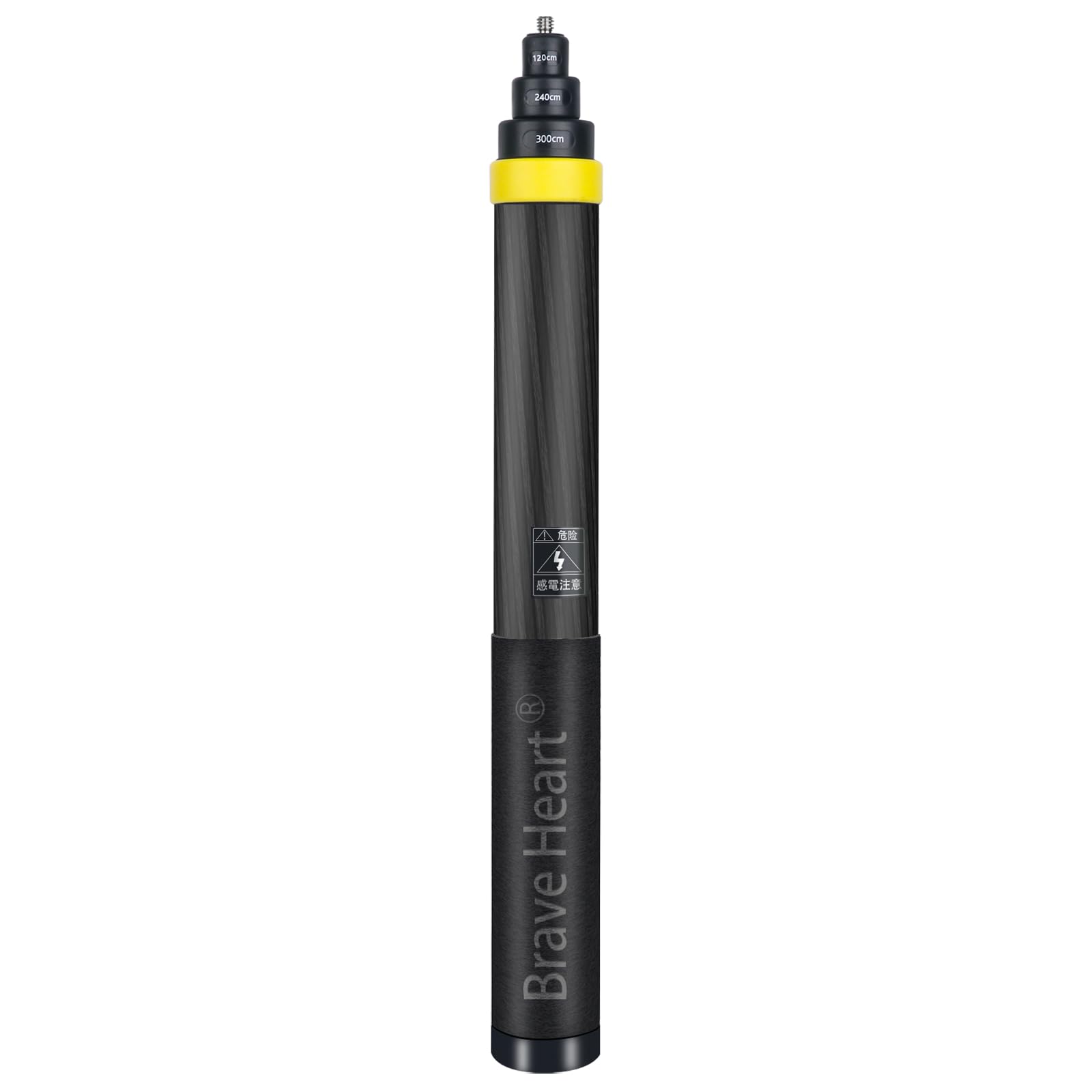 3M 9.8ft Carbon Fiber Extended Edition Invisible Selfie Stick for Insta360 X4 X3 ONE X2 ONE R ONE X ONE RS GO 2 ONE Action Camera (Yellow) - Perfect for Vlogging, Travel Adventures, and 360° Photography