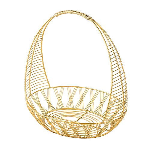 GAGC Metal Fruit Bowl Basket - Large European Style Golden Fruit Plate for Living Room, Kitchen & Dining - Multifunctional Snack Organizer for Fruits, Nuts, Candy | Perfect for Home Decor, Parties & Gift Giving