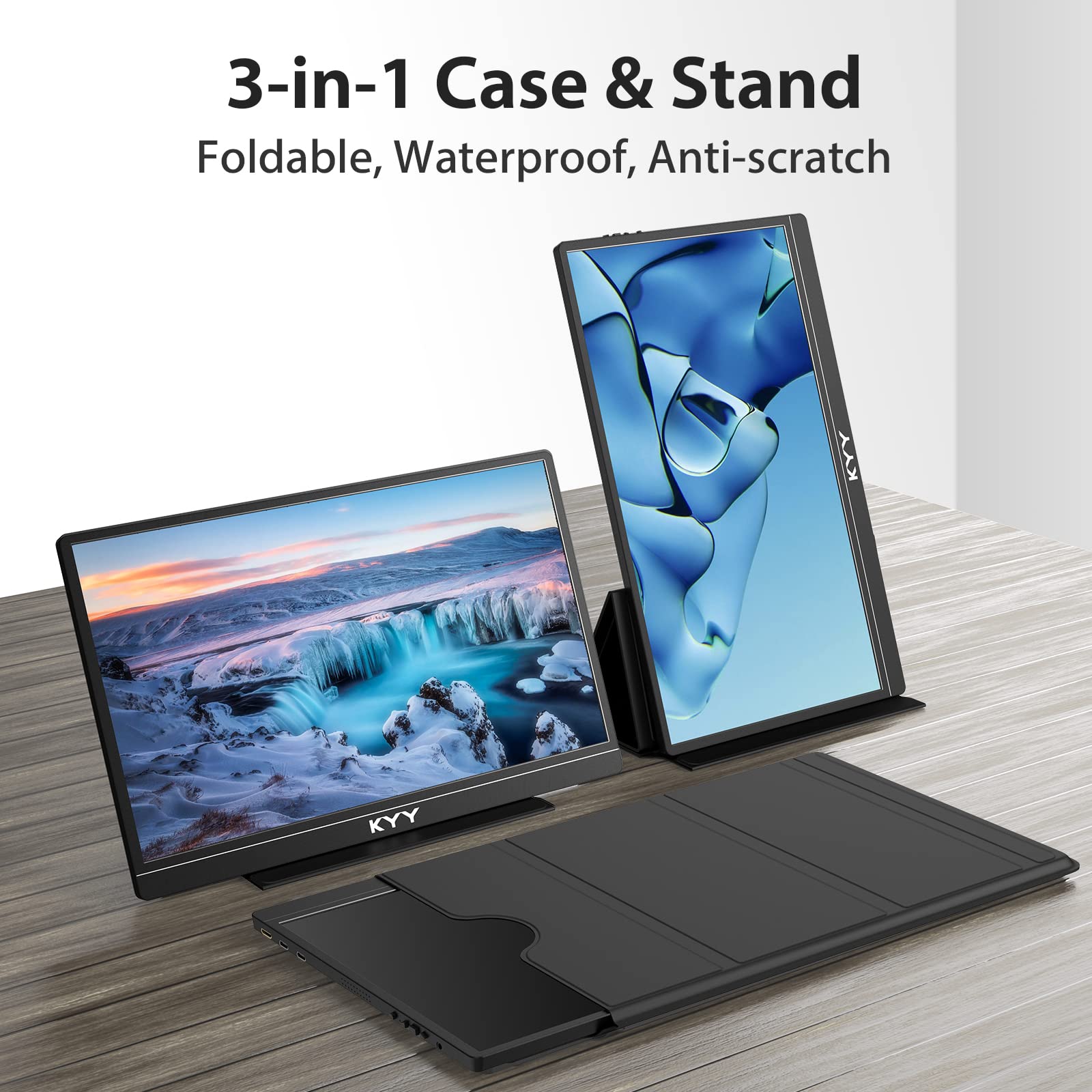 KYY 15.6 Inch Portable Monitor Stand & Protective Sleeve for K3-2 Series Laptops - Lightweight Travel Companion for Work, Gaming & Home Office