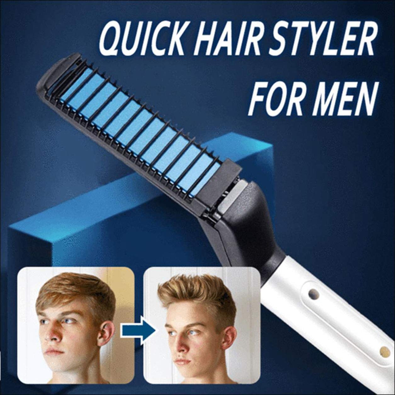 Electric Beard & Hair Straightener Comb - Fast Heating Styling Tool for Men & Women | Perfect for Home, Travel & Salon Use