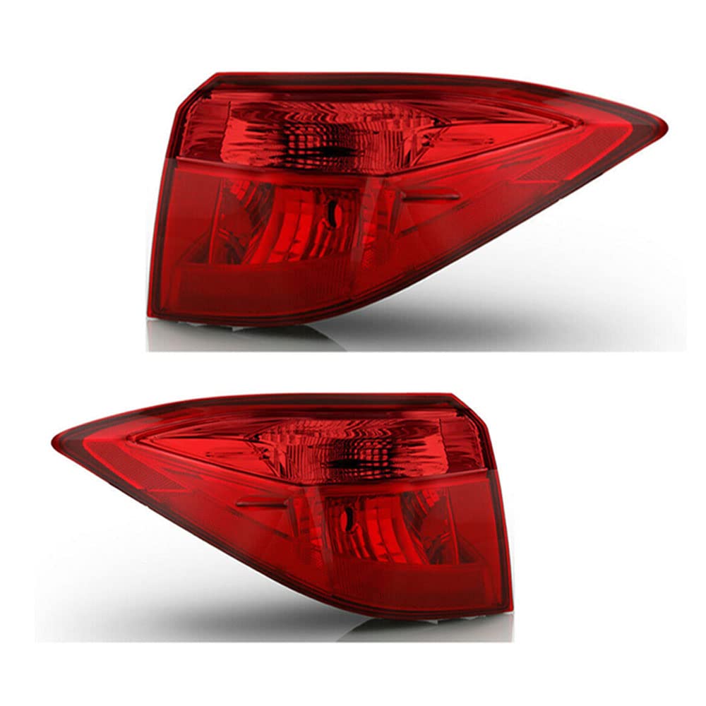 **2017-2018-2019 Toyota Corolla Sedan SE/XSE/XLE Tail Light Assembly – All Red Brake Lights Replacement (Driver & Passenger Side) – Compatible with Part #8159002A60, TO2802136 – Perfect for Night Driving & Enhanced Safety**