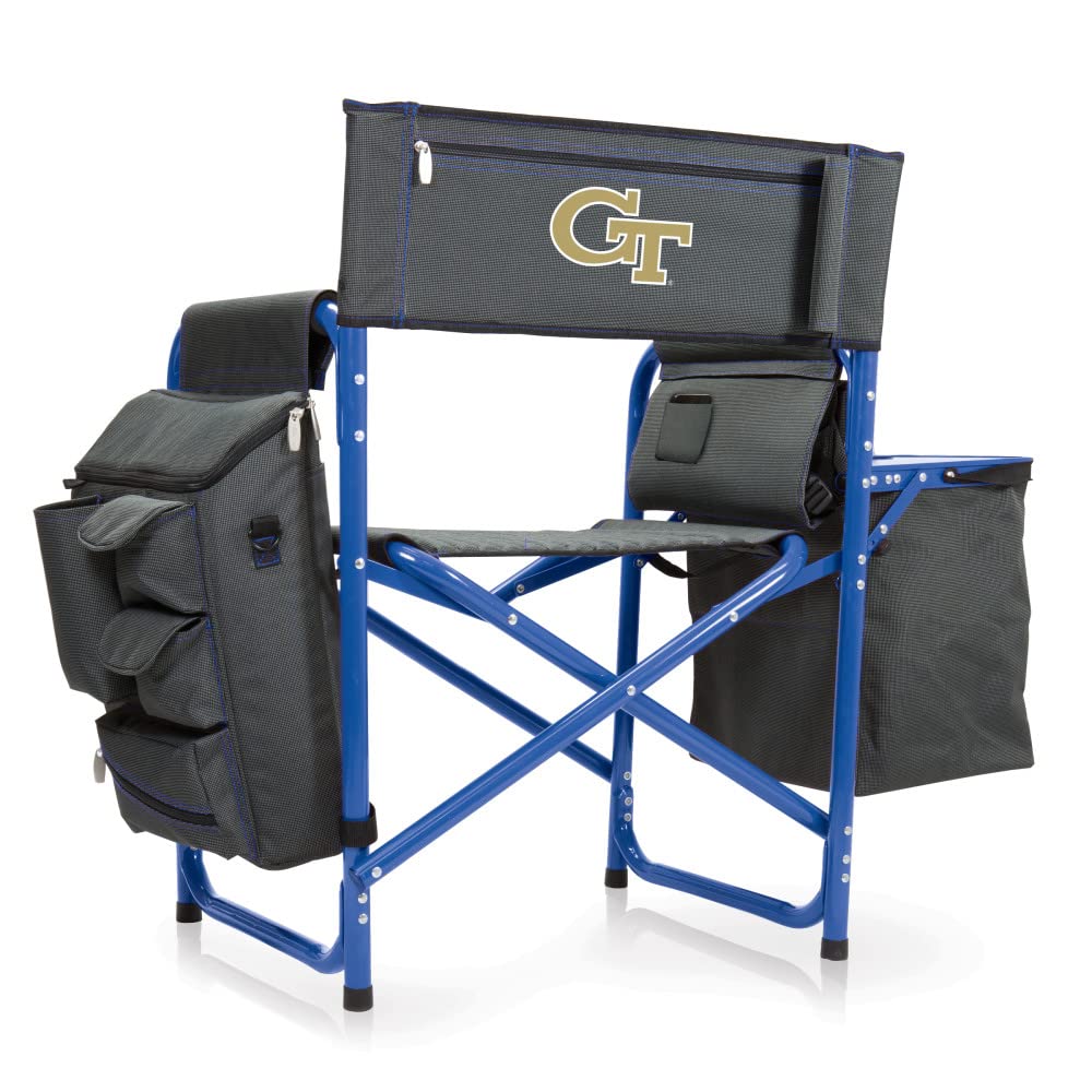PICNIC TIME NCAA Virginia Cavaliers Fusion Camping Chair with Side Table & Soft Cooler - Portable Folding Outdoor Chair for Adults - Perfect for Beach, Lawn, Tailgating & Backyard Relaxation