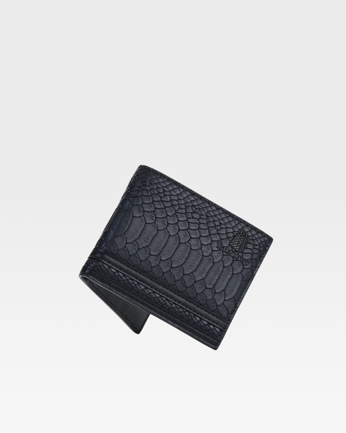 Apollo 1 Slim RFID Blocking Leather Wallet for Men - Black | Premium Bifold Credit Card Holder for Everyday Carry & Travel Essentials