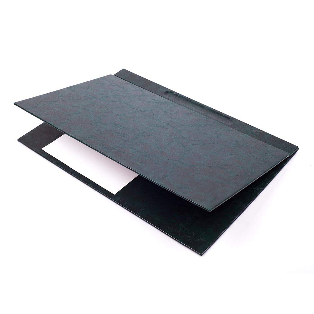 Premium Leather Desk Pad with Cover - Large Office Desk Organizer & Protector - Non-Slip Writing Surface - Green - Perfect for Home Office, Study, and Professional Workspaces