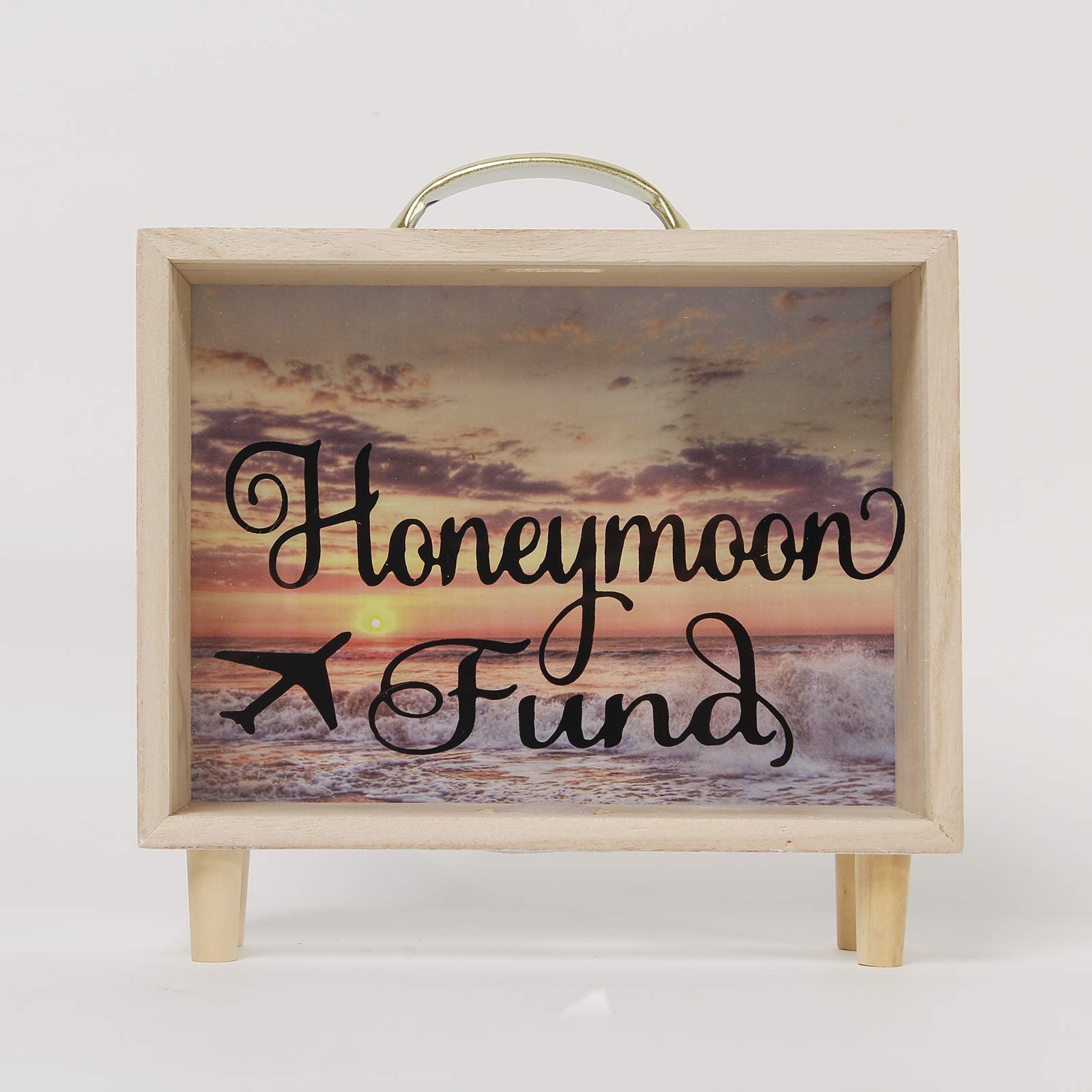 Premium Shadow Box Frame - Wooden Money Box for Wedding & Honeymoon Fund - Perfect for Anniversary Gifts, Baby Showers, and Memory Keepsakes
