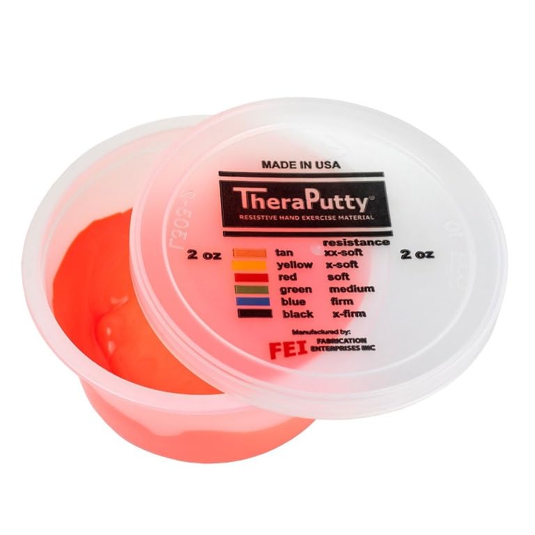 Therapeutic Hand Exercise Putty for Stress Relief & Grip Strength - Soft Red Therapy Putty (2 oz) - Ideal for Hand Rehabilitation, Arthritis & Stress Relief