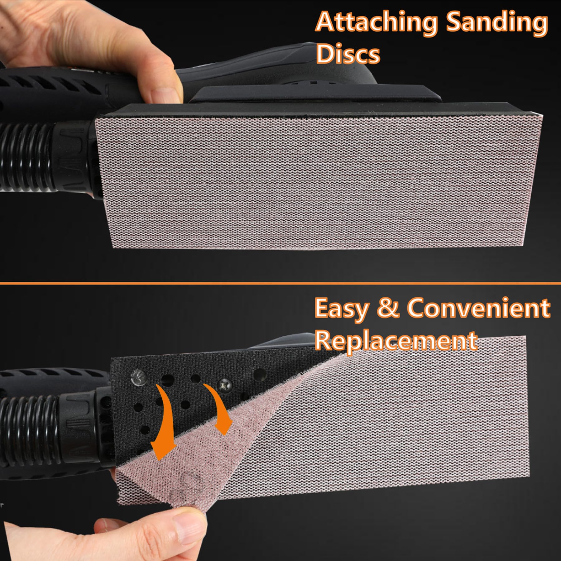 350W MAXXT Sheet Sander with 15 Dust-Free Sandpapers - 3.0mm Finishing Sander, Brushless Motor, 7-Speed Adjustable (4000-10000 RPM) for Woodworking - Perfect for Furniture Refinishing & DIY Projects (7.8 x 2.7 Inch)