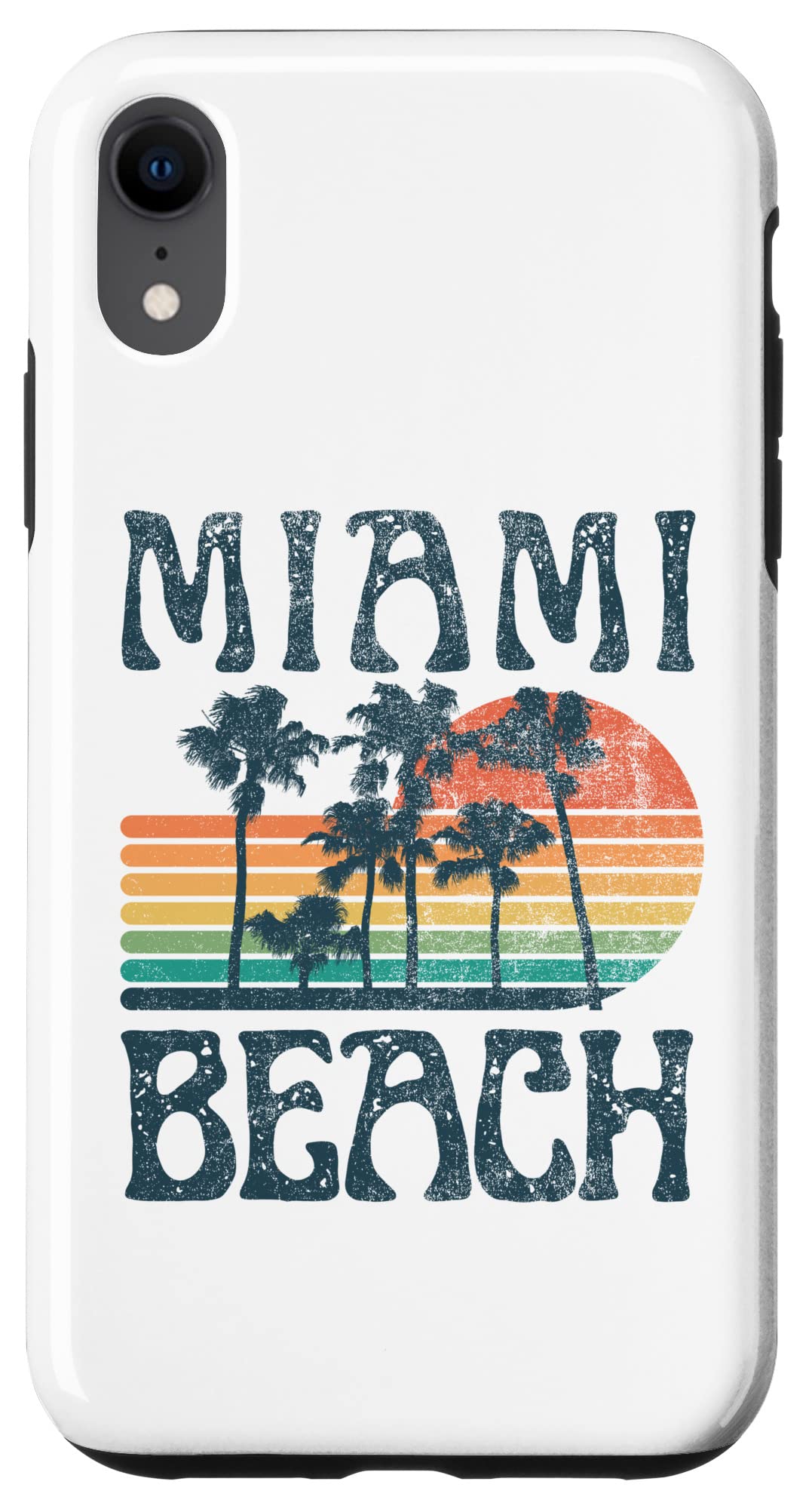 iPhone XR Case - Miami Florida Beach Summer Vacation Vintage Design - Perfect for Travel, Beach Trips & Outdoor Adventures