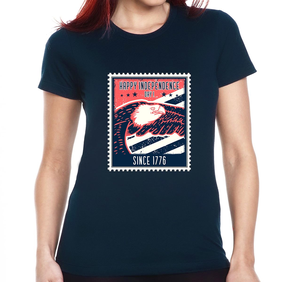 Vintage Patriotic Shirts for Women - American Flag 4th of July T-Shirts | Independence Day Outfits for BBQ, Parties & Festivals