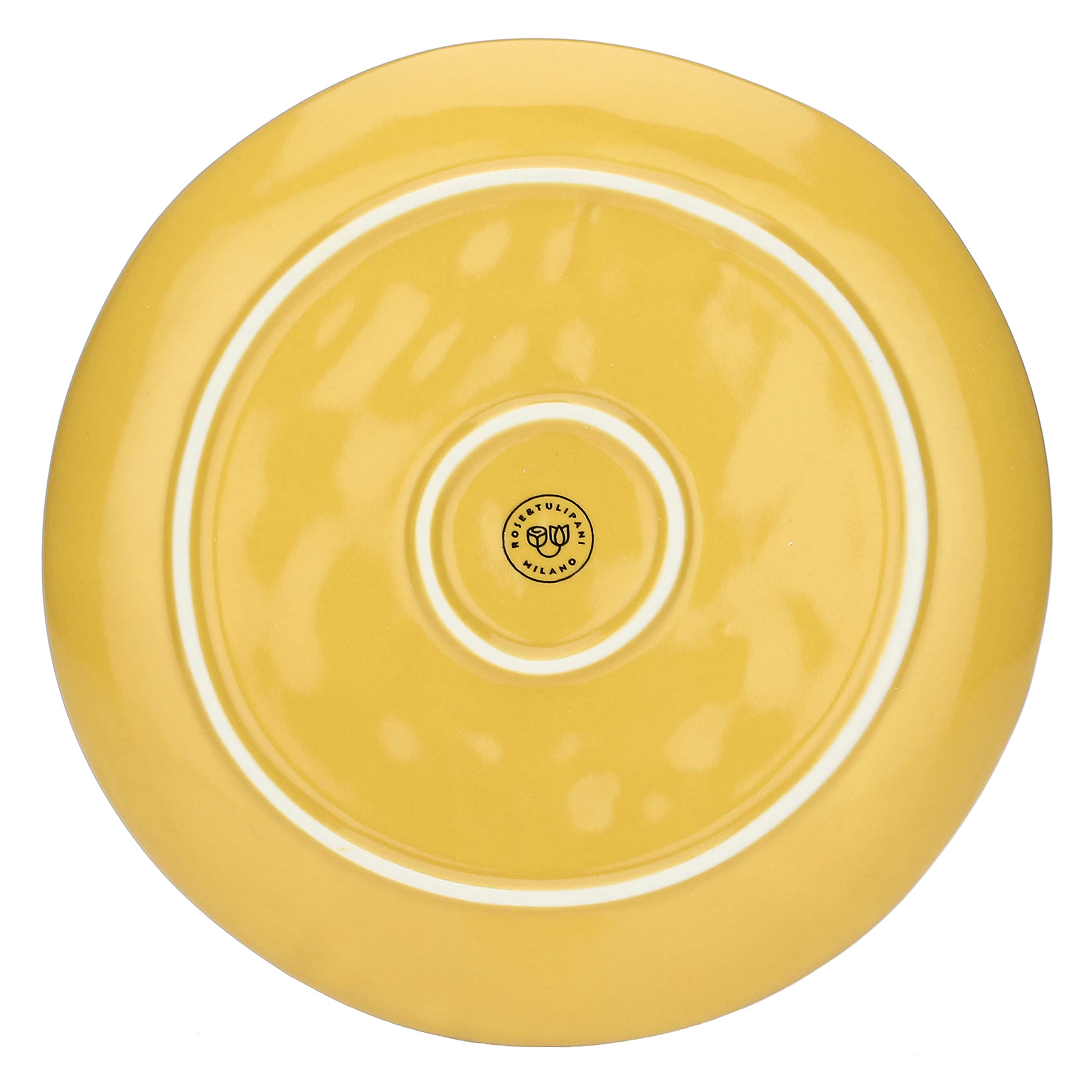Rose & Tulipani - Handcrafted Ceramic Fruit Plate in Ocher | Elegant Tableware for Dining & Home Decor