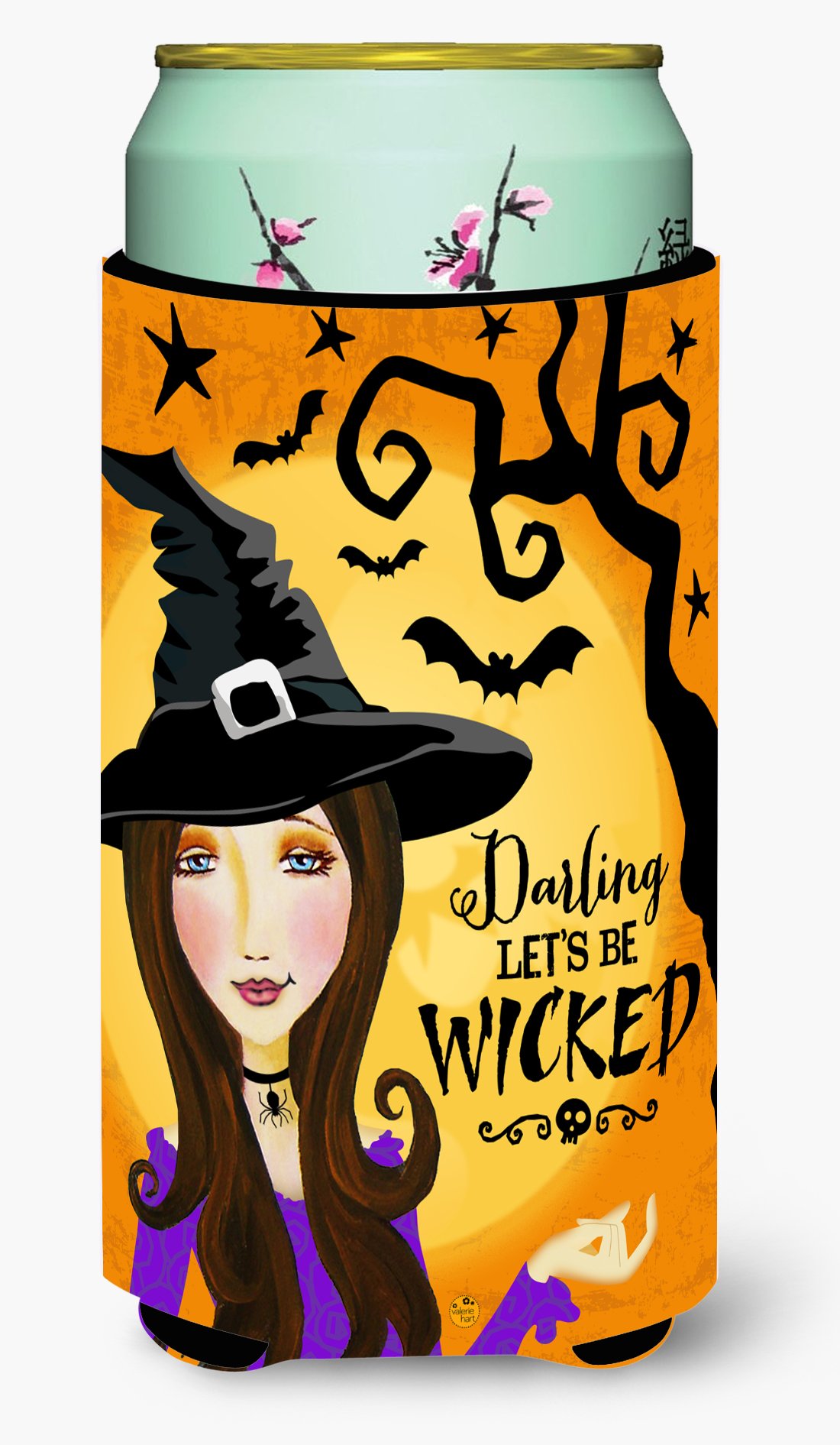 Caroline's Treasures VHA3019TBC Halloween Wicked Witch Insulated Can Cooler Sleeve - Machine Washable, Collapsible Beverage Holder for Beer, Soda & Drinks - Perfect for Parties, BBQs & Outdoor Events