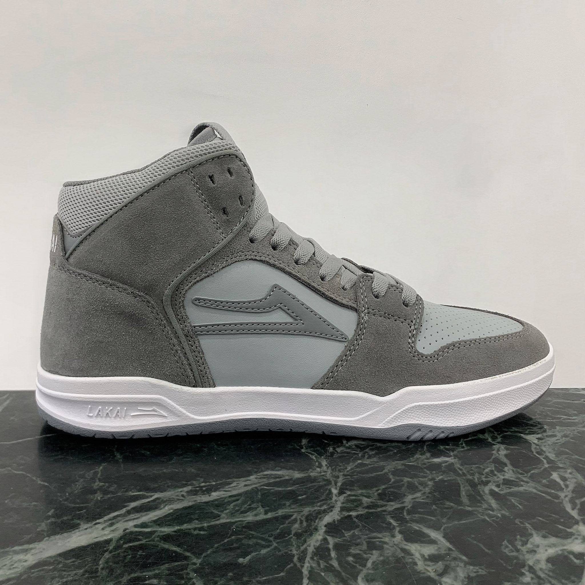 LAKAI Telford Shoes for Men - Grey & Light Grey Suede Skateboarding Sneakers | Comfortable & Durable for Streetwear & Casual Wear
