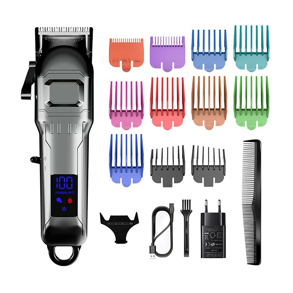 Professional Hair Clippers for Men - Adjustable Electric Hair Trimmer with Digital Display, Barber Machine Set for Home & Salon Grooming, Beard & Mustache Trimming, DIY Haircuts & Styling