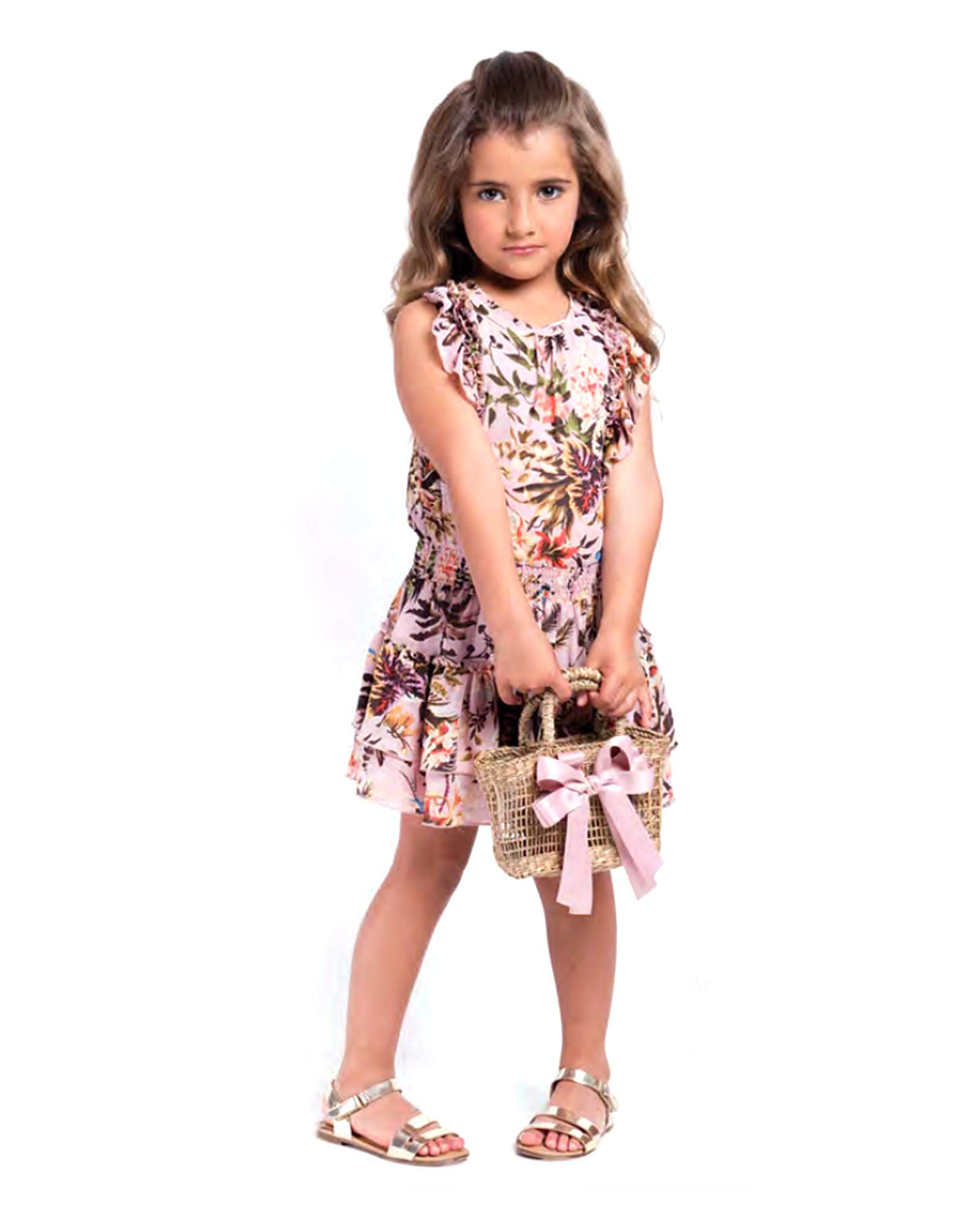 Girl's Ruffled Chiffon Dress Malia - Elegant Party Wear for Kids, Sizes 6-14, Perfect for Birthday, Wedding & Special Occasions