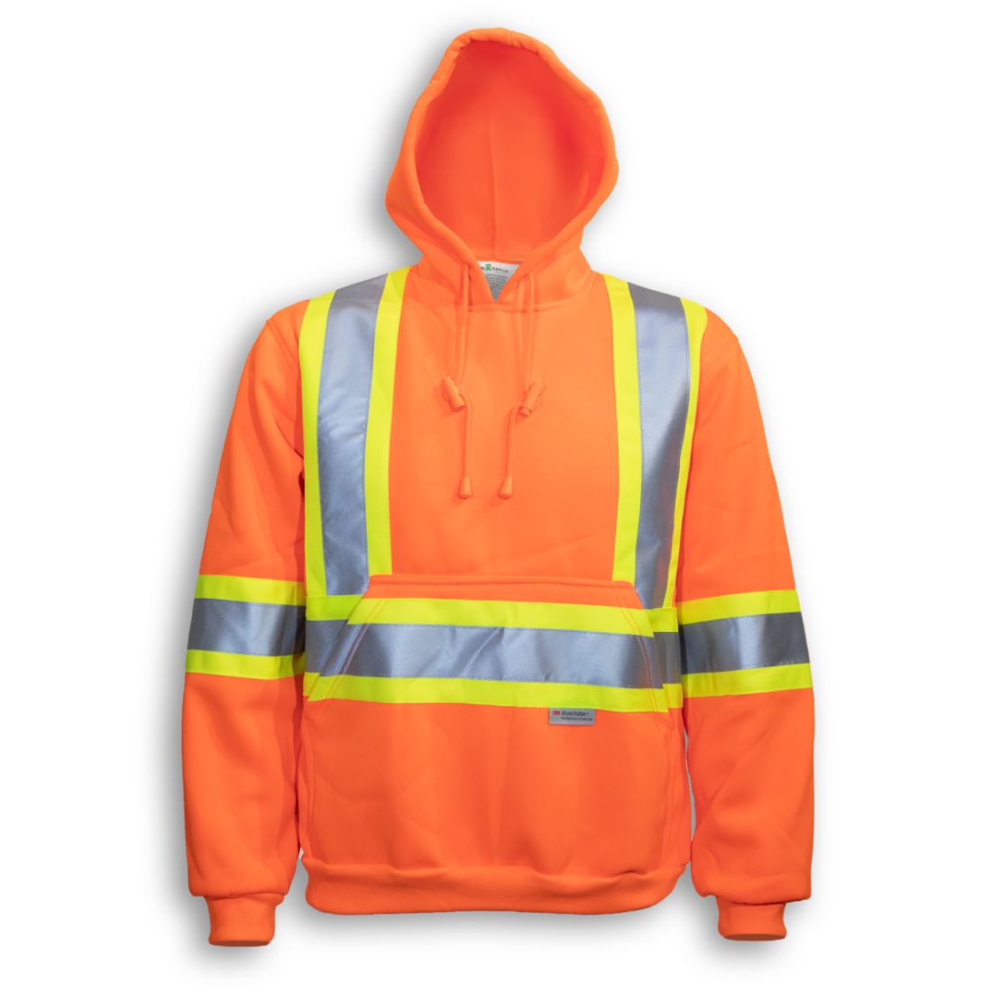 Big K Men's High Visibility 100% Polyester Hoodie BK3550 - Reflective Safety Workwear for Construction & Outdoor Activities