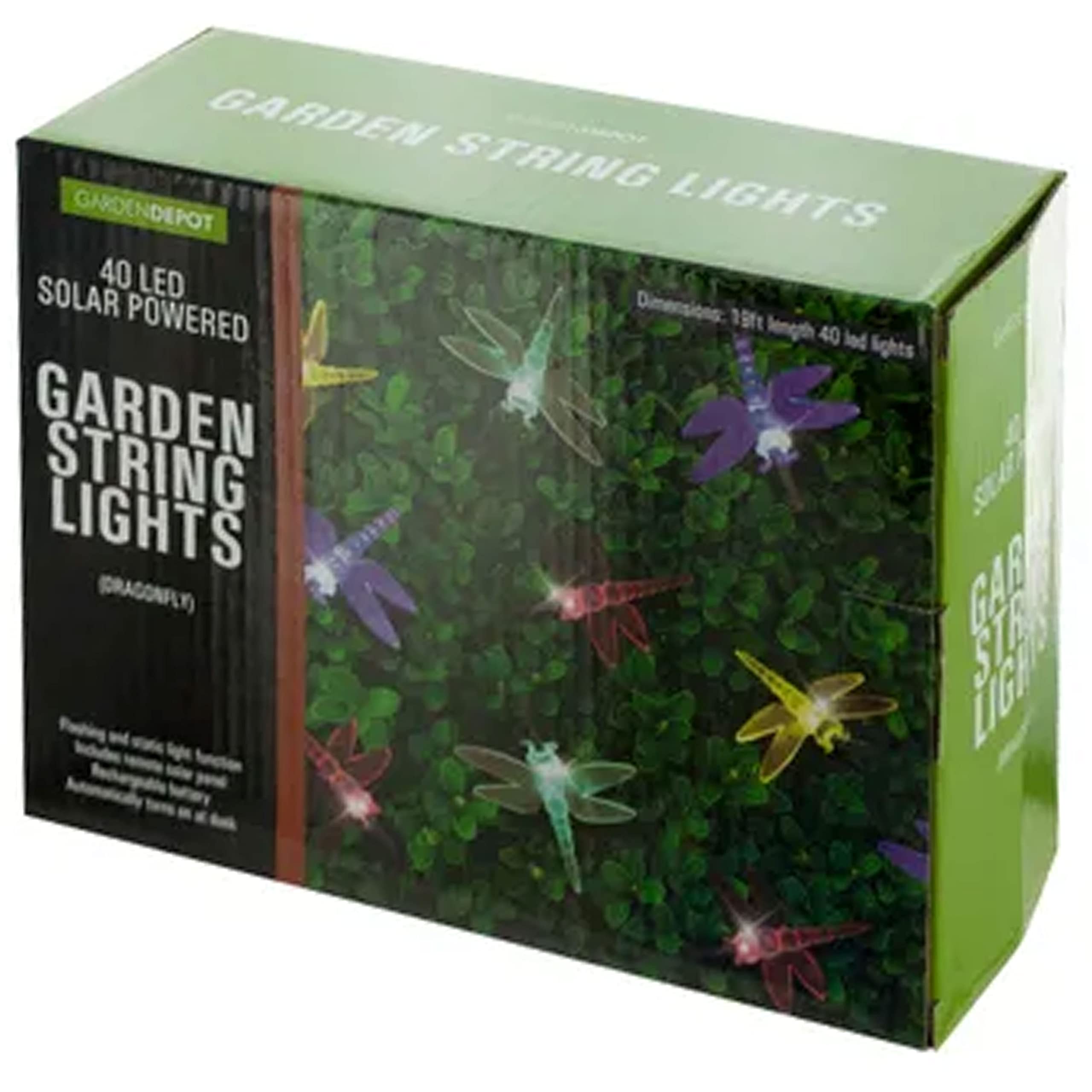 2 Pack Dragonfly Fairy String Lights - 40 LED Solar Powered Outdoor Waterproof Lights for Garden, Patio, Party & Wedding Decor