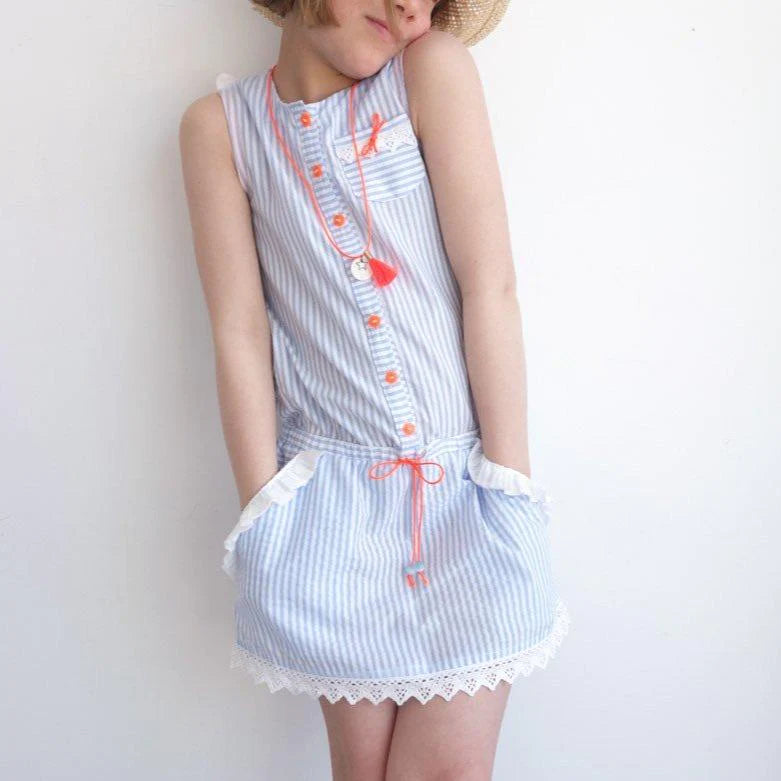 Marieke Jumpsuit and Dress Sewing Pattern for Kids Age 3-12 Years | DIY Girls Clothing | Perfect for Birthday Outfits, School Events & Family Photos