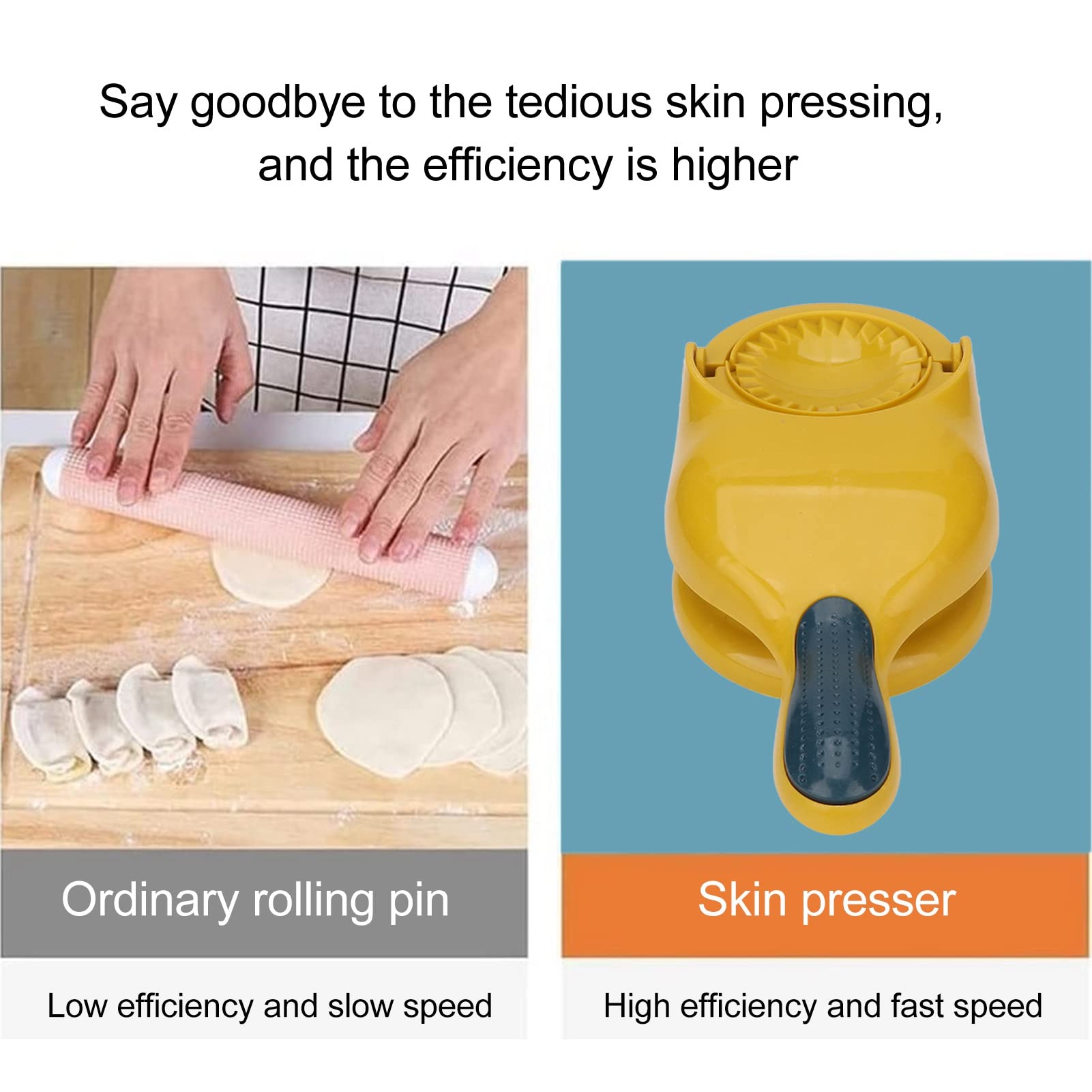 2-in-1 Manual Dumpling Maker - Pasta Press for Home & Restaurant Use