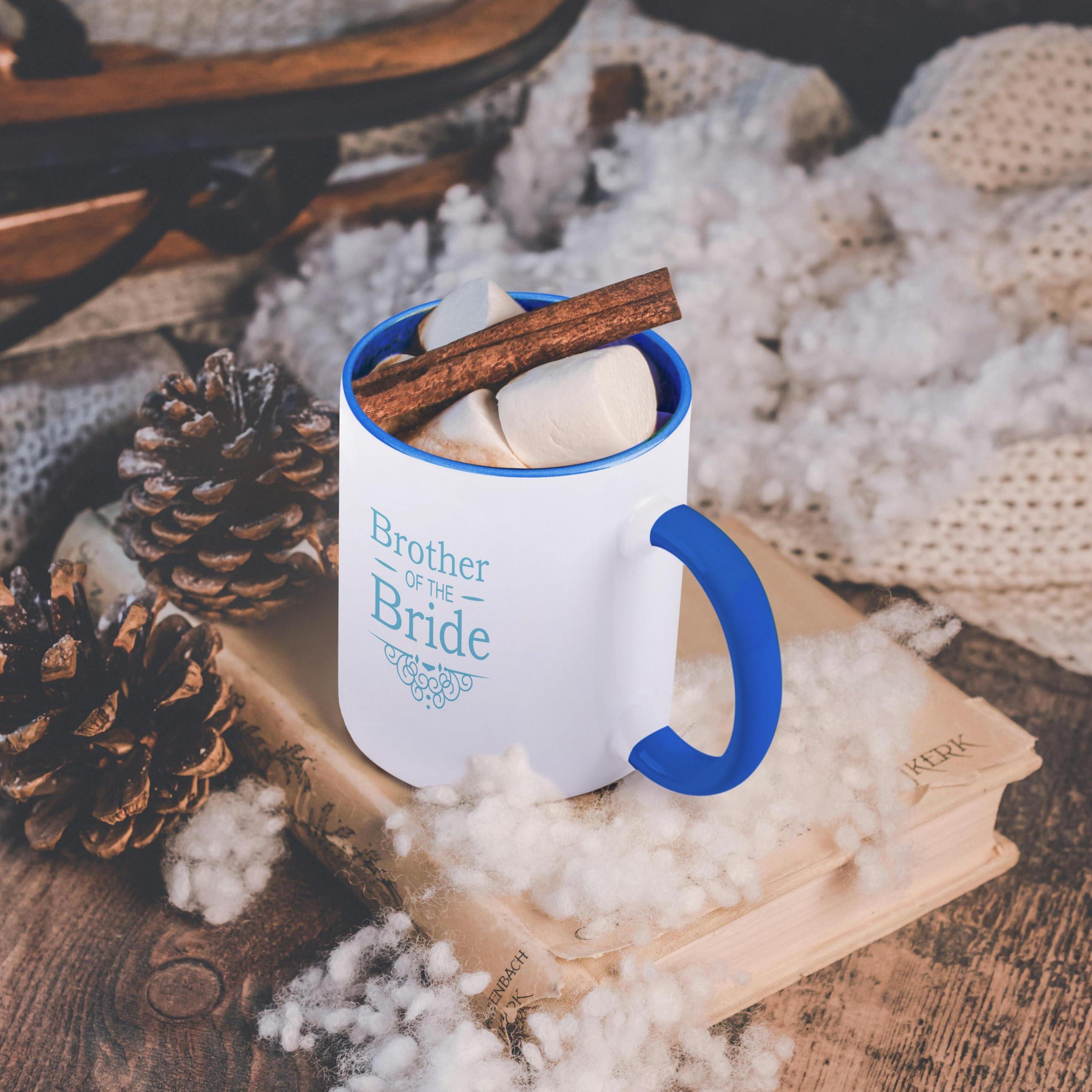 3D Rose 151576_6 Blue and White Ceramic Coffee Mug - Perfect for Home, Office & Gift Giving