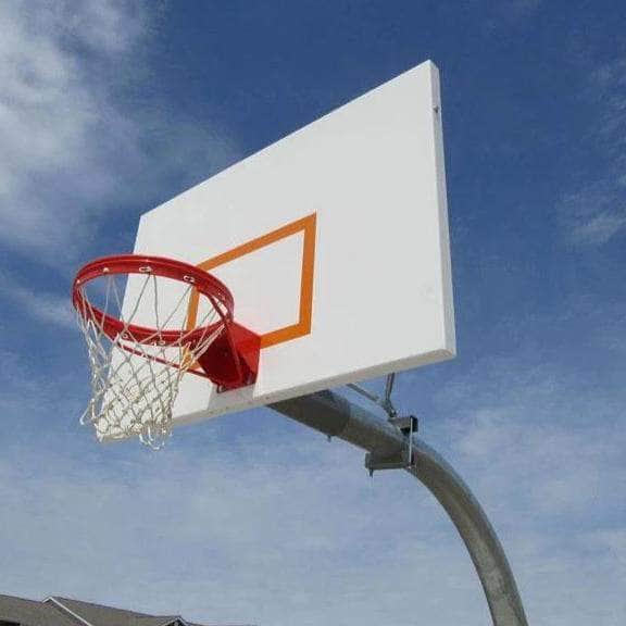 First Team Brute Outdoor Basketball Hoop - Fixed Height Adjustable Backboard for Driveway, Park & Backyard Basketball Practice