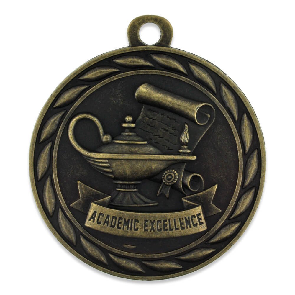 Gold Academic Excellence Award Medals for Students - Single & Bulk School Awards - Perfect for Graduation, Competitions & Recognition Ceremonies
