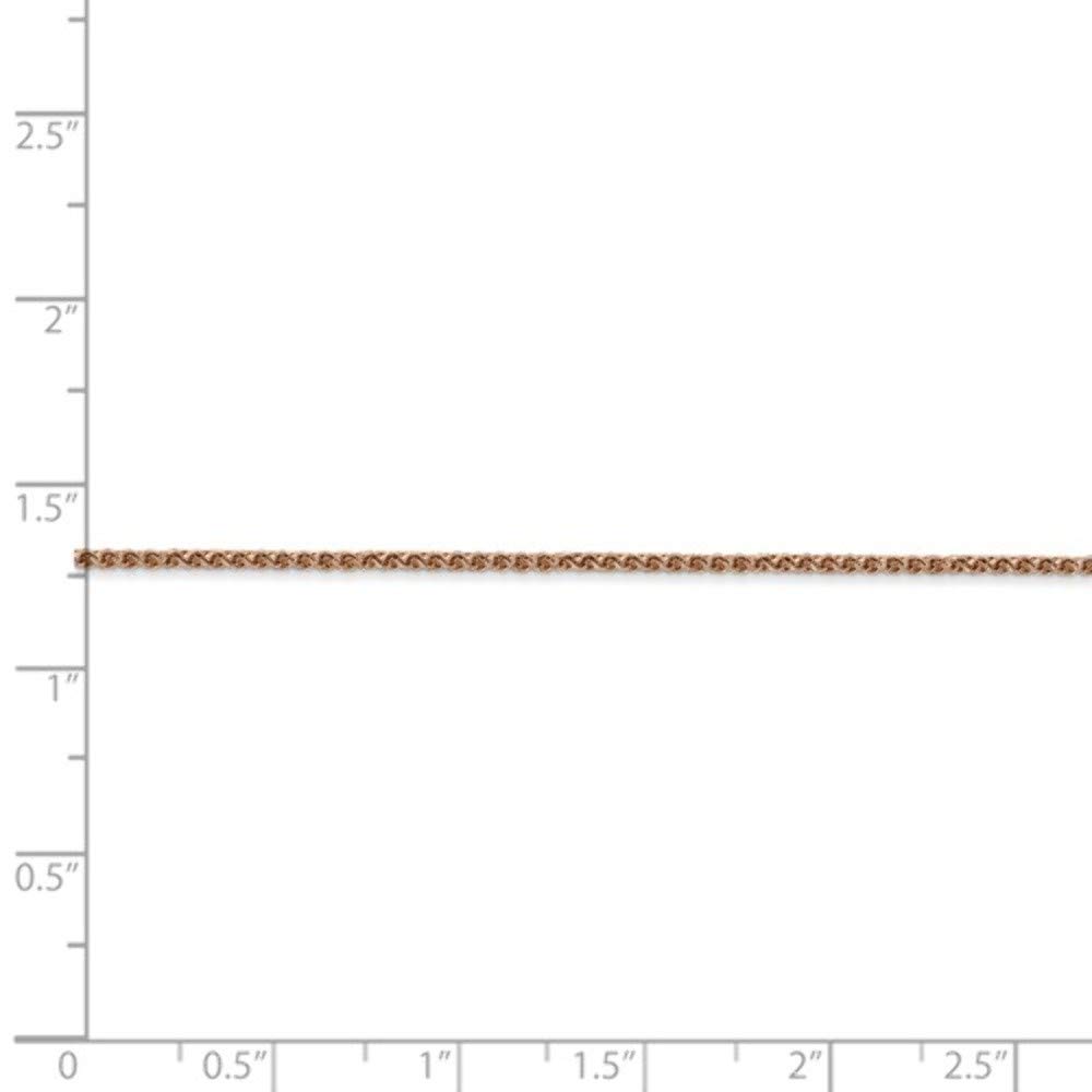 14K Yellow Gold Diamond-Cut Rose Gold 1.2mm Spiga Chain Necklace for Women - 24 Inch Length | Elegant Layering Piece for Everyday Wear & Special Occasions