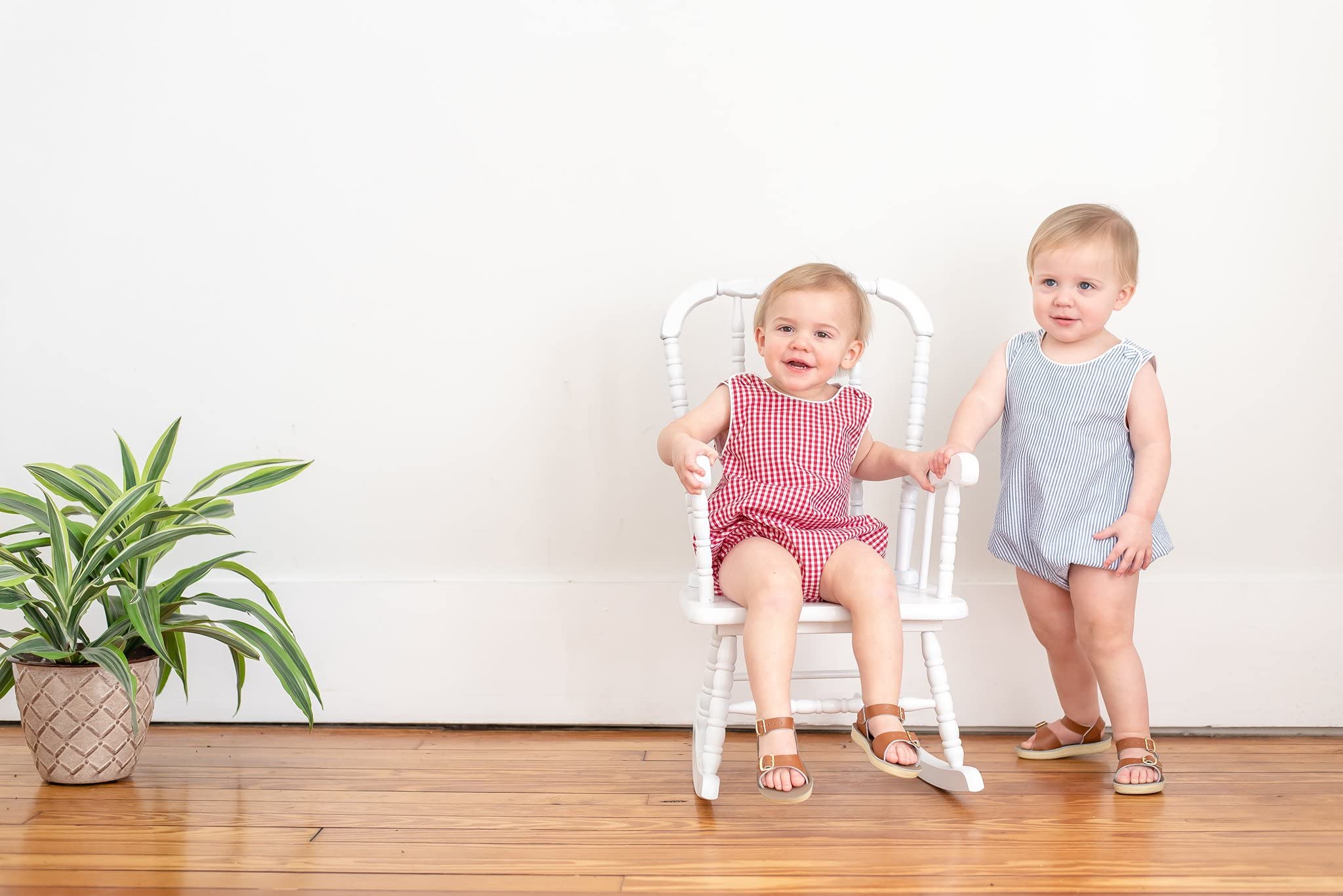 Lil Cactus Baby & Toddler Boys Girls Seersucker Gingham Bubble Romper - Soft Cotton One-Piece Outfit for Newborn Infant Summer Playdate Beach Party