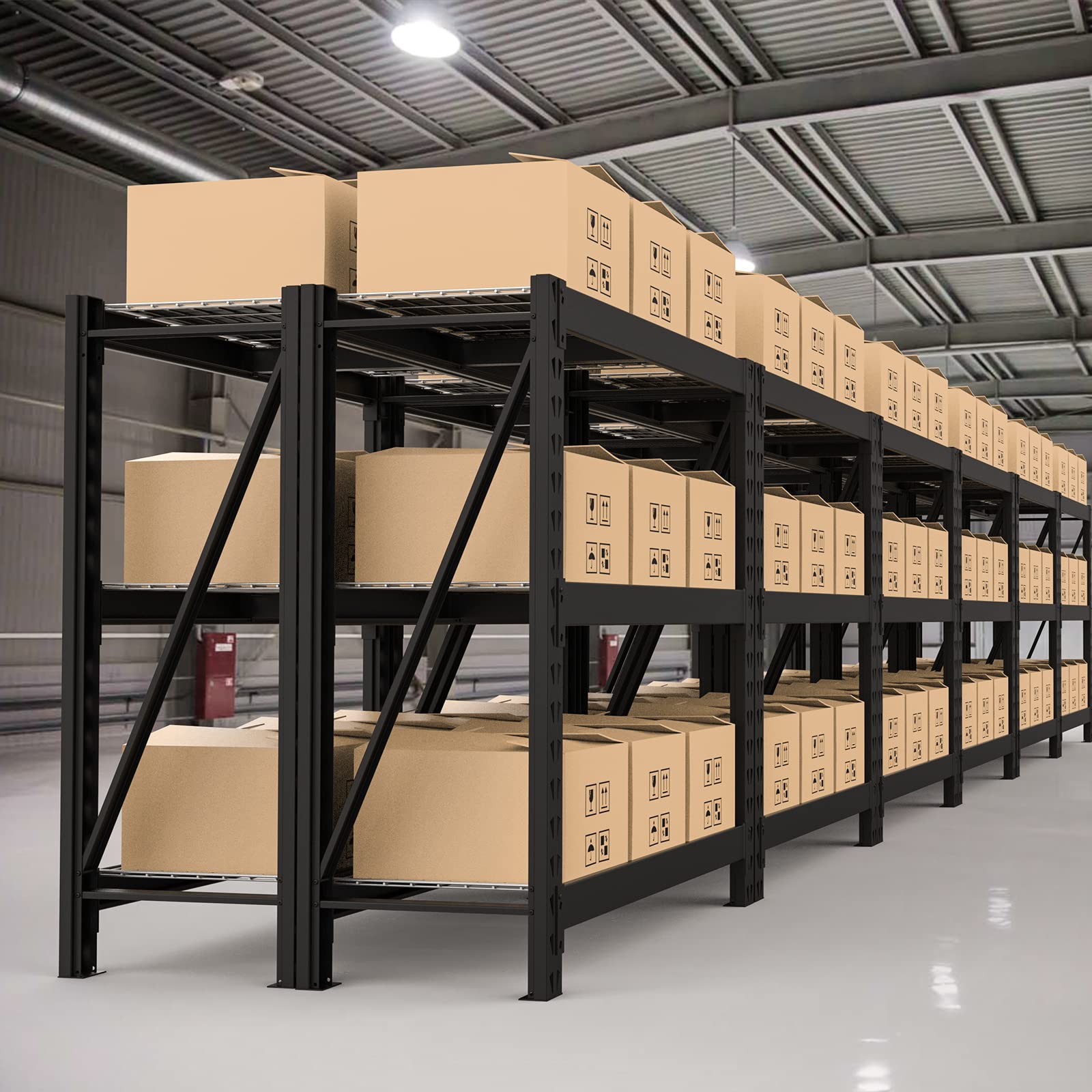 Heavy Duty 3-Tier Garage Shelving Unit - WORKPRO 5400 LBS Capacity Metal Storage Rack, 50