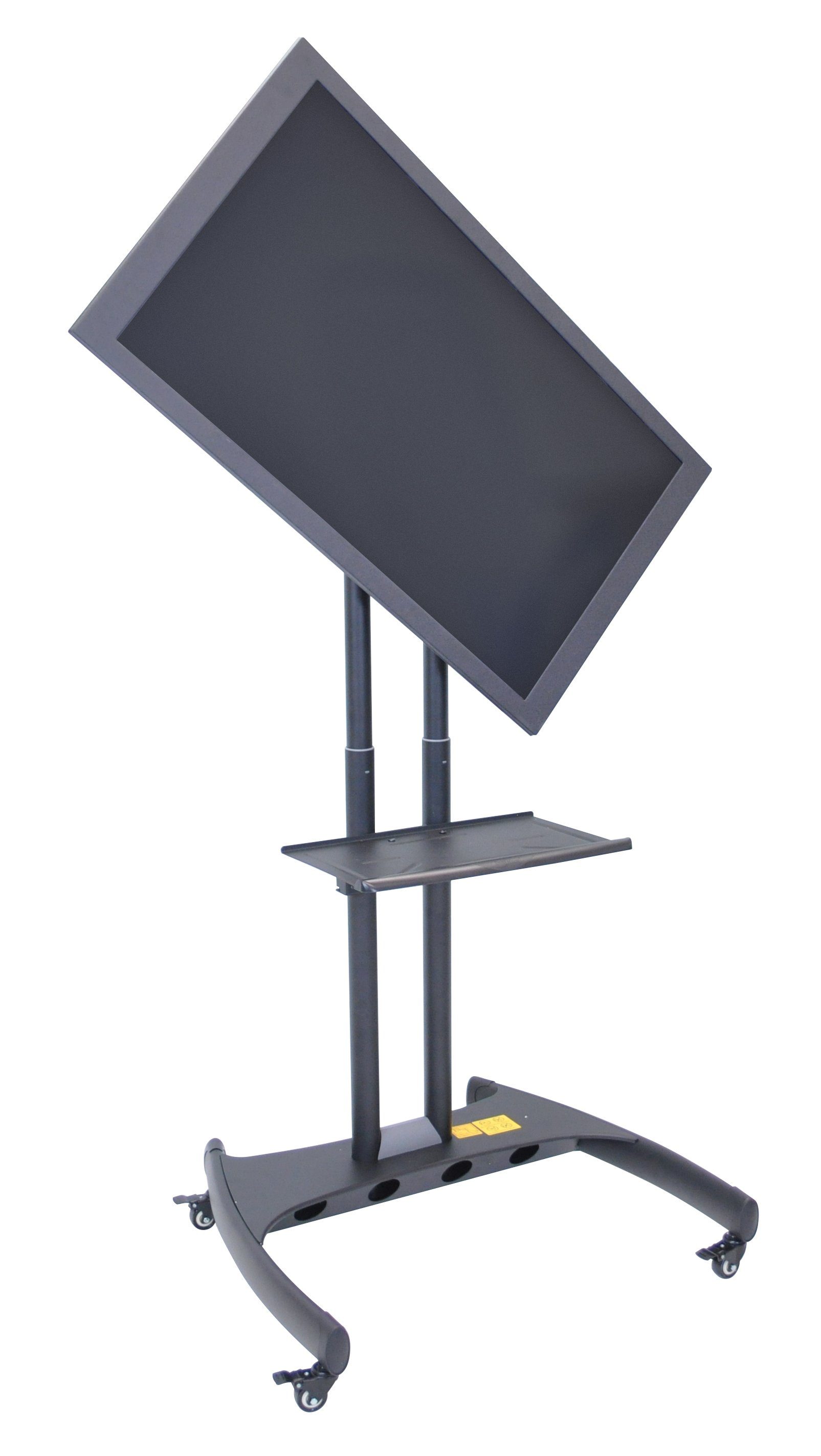 Luxor Adjustable Height Flat Panel Cart with Accessory Shelf & 90° Rotating Mount - Perfect for TV, Monitor & Digital Signage Installation