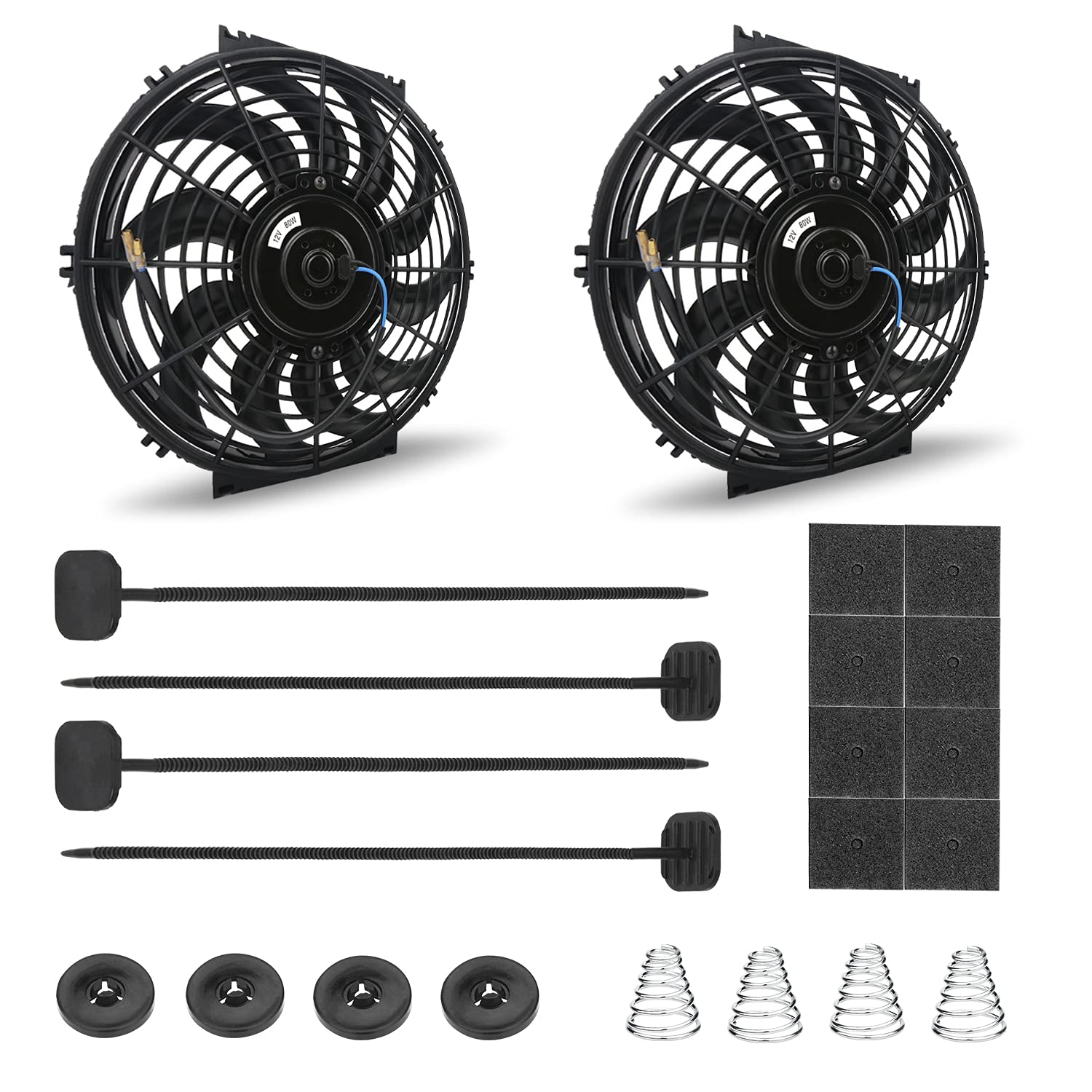 Mellbree 3-Pack Radiator Fan Kit for Cooling & Transmission Cooler - Perfect for Car Upgrades