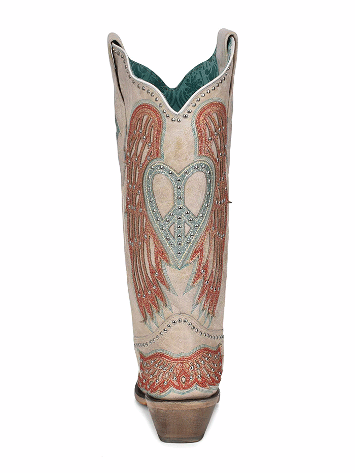 Corral A4236 Women's Western Boots with Heart & Wings Overlay Embroidered Design - Perfect for Country Dancing, Rodeos & Cowgirl Fashion