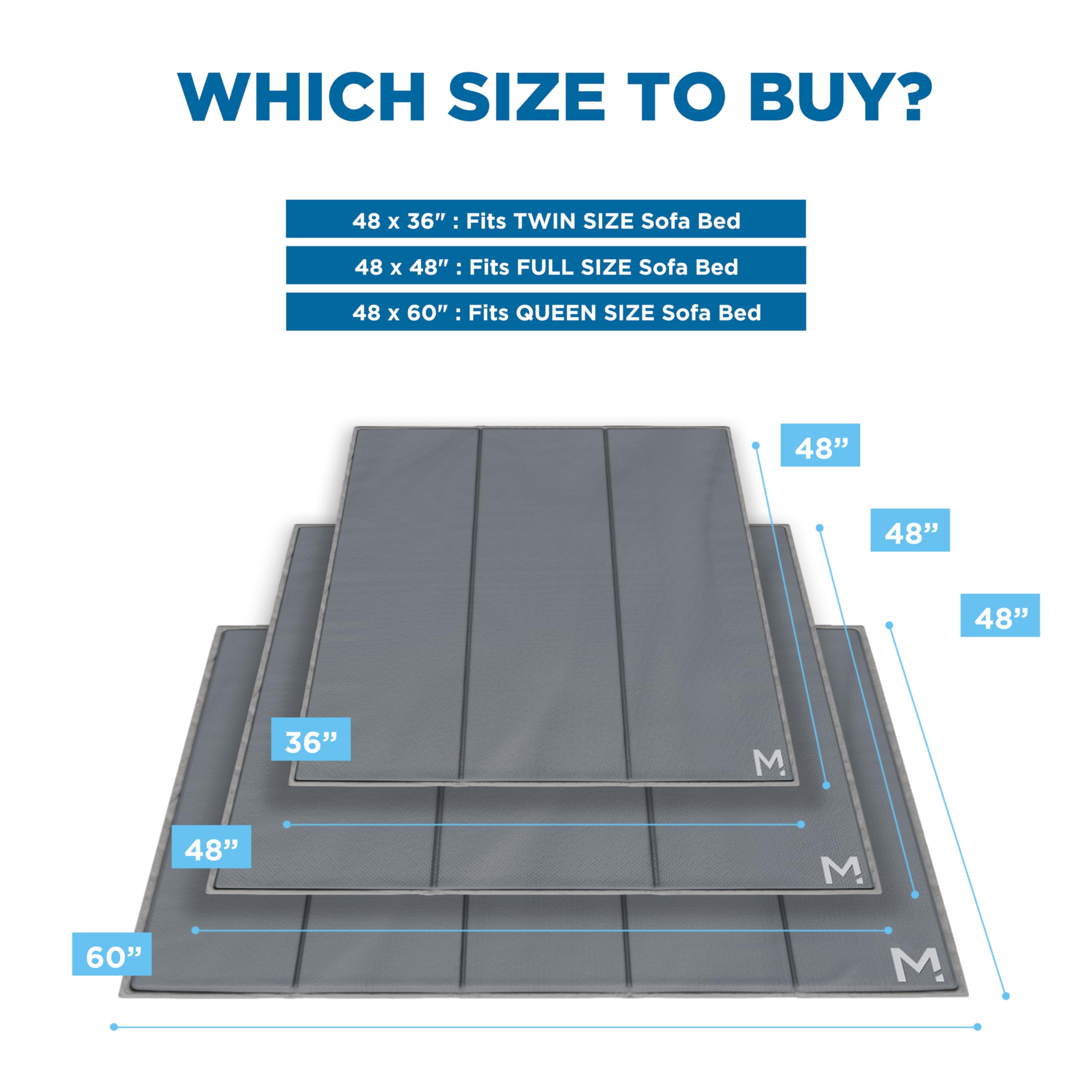 **Heavy Duty Sleeper Sofa Support Board (48x48 Inches) - Reinforced Wood Sofa Bed Support for Pull Out Couch Mattress, Sleeper Bar Shield - Ideal for Guest Rooms, Living Rooms & Small Spaces - SleeperSaver by Meliusly**