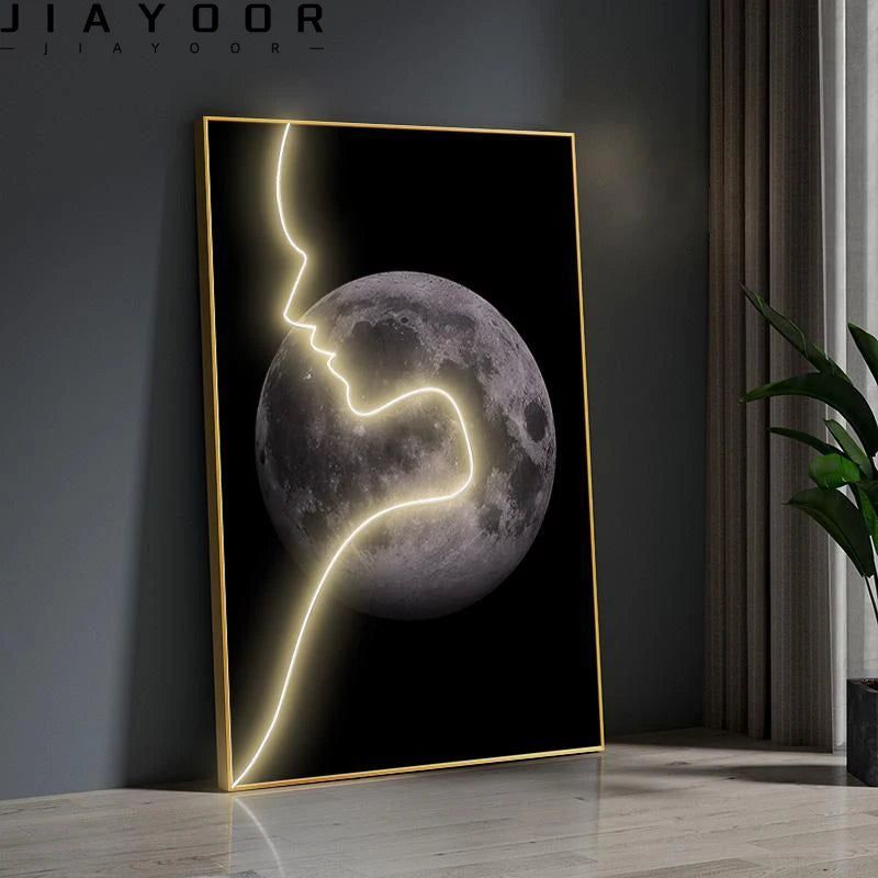 Abstract Figure LED Porch Wall Art - Modern Outdoor Light Sculpture for Patio, Garden & Entryway Decor - Energy Efficient Waterproof Landscape Lighting for Home & Commercial Use