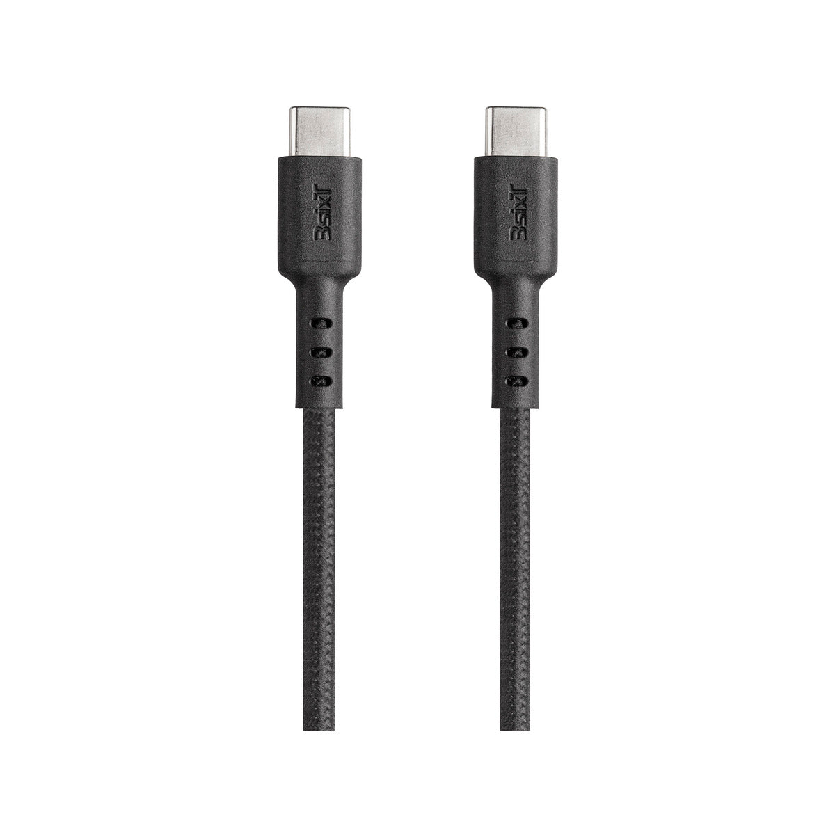 3sixT Tough USB C to USB C 2.0 Fast Charging Cable 1.2m/4ft - Durable Nylon Braided Type-C Cord for Samsung Galaxy, iPhone 15, MacBook, iPad Pro & More - Perfect for Travel, Office & Home Charging