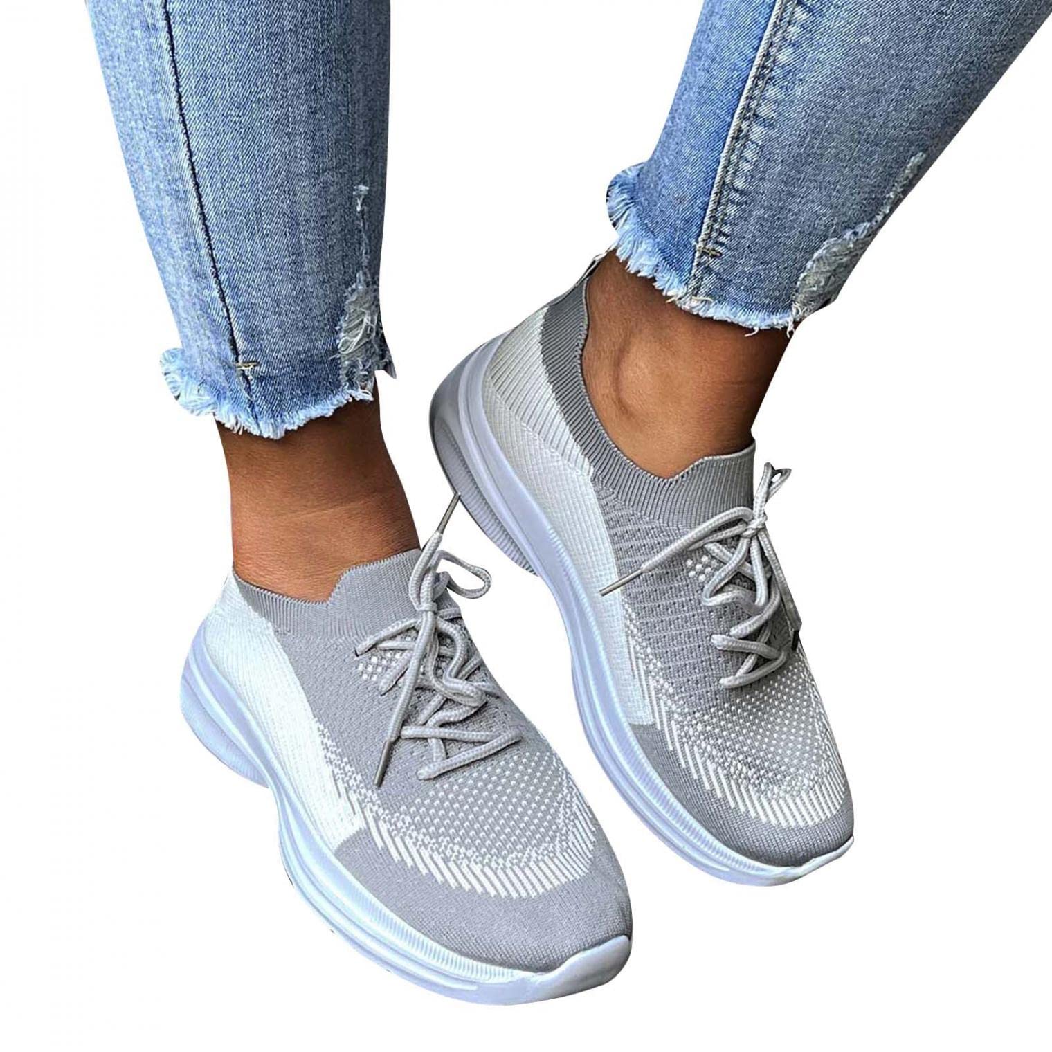 **2022 Women's Orthopedic Walking Sneakers - Breathable Mesh Casual Shoes with Comfort Platform for Fitness & Daily Use**    *(Perfect for Walking, Running Errands, Travel & Light Workouts)*