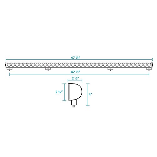 Spec-D Universal 36 LED Light Bar - 1 Row, 1208x66x91mm - Off-Road, Truck, ATV, SUV Lighting for Night Driving & Outdoor Adventures