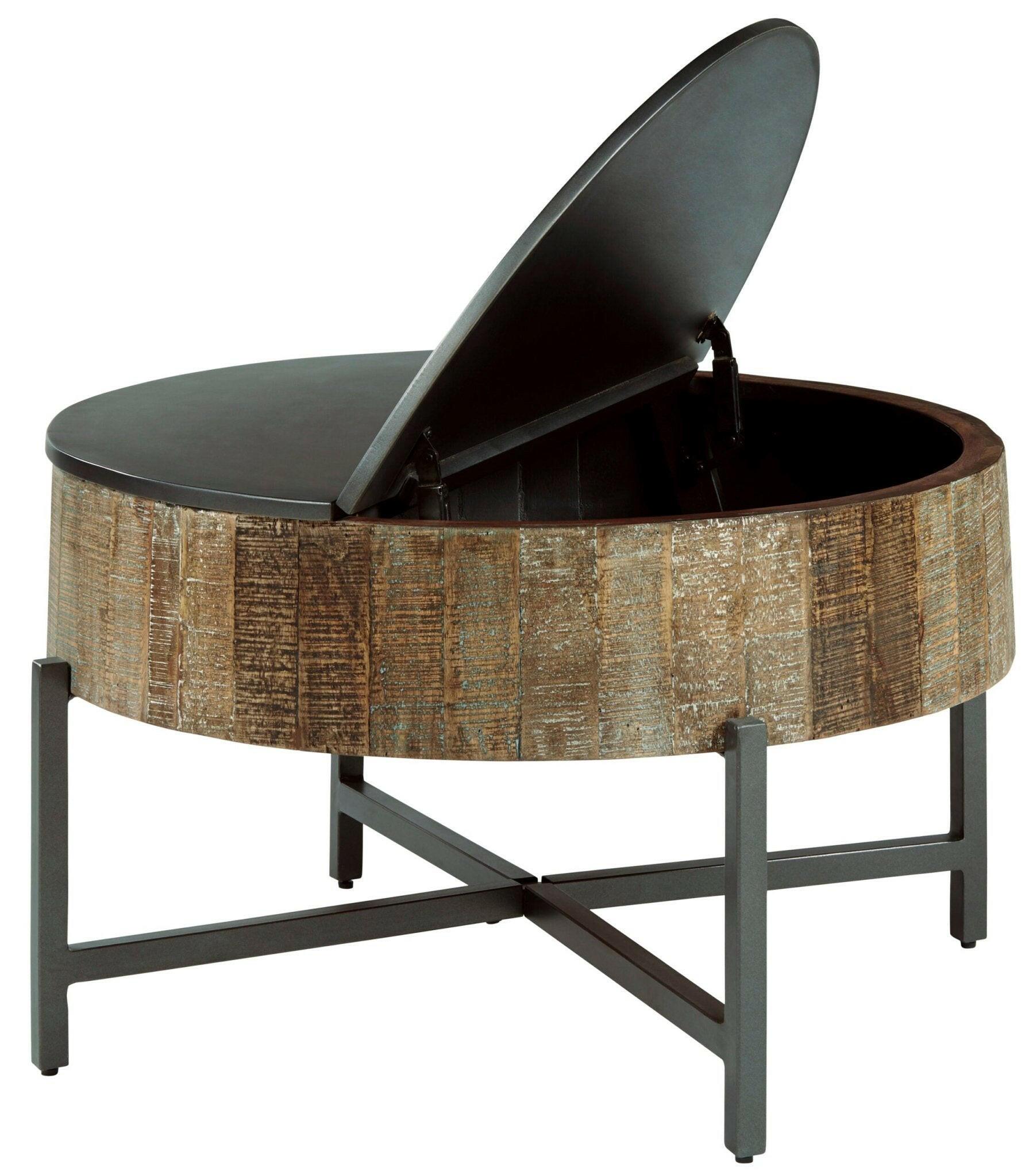 Nashbryn Modern Coffee Table T240 - 8 Inch Round Side Table for Living Room, Bedroom & Office - Sturdy Wooden End Table with Sleek Design - Perfect for Small Spaces, Home Decor & Coffee Lovers