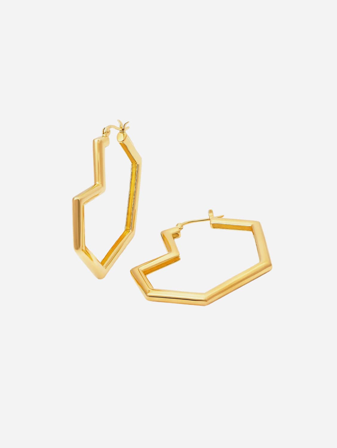Daryl Large Hoops Earrings for Women - 18k Gold Plated Statement Hoop Earrings - Perfect for Parties, Weddings & Everyday Wear