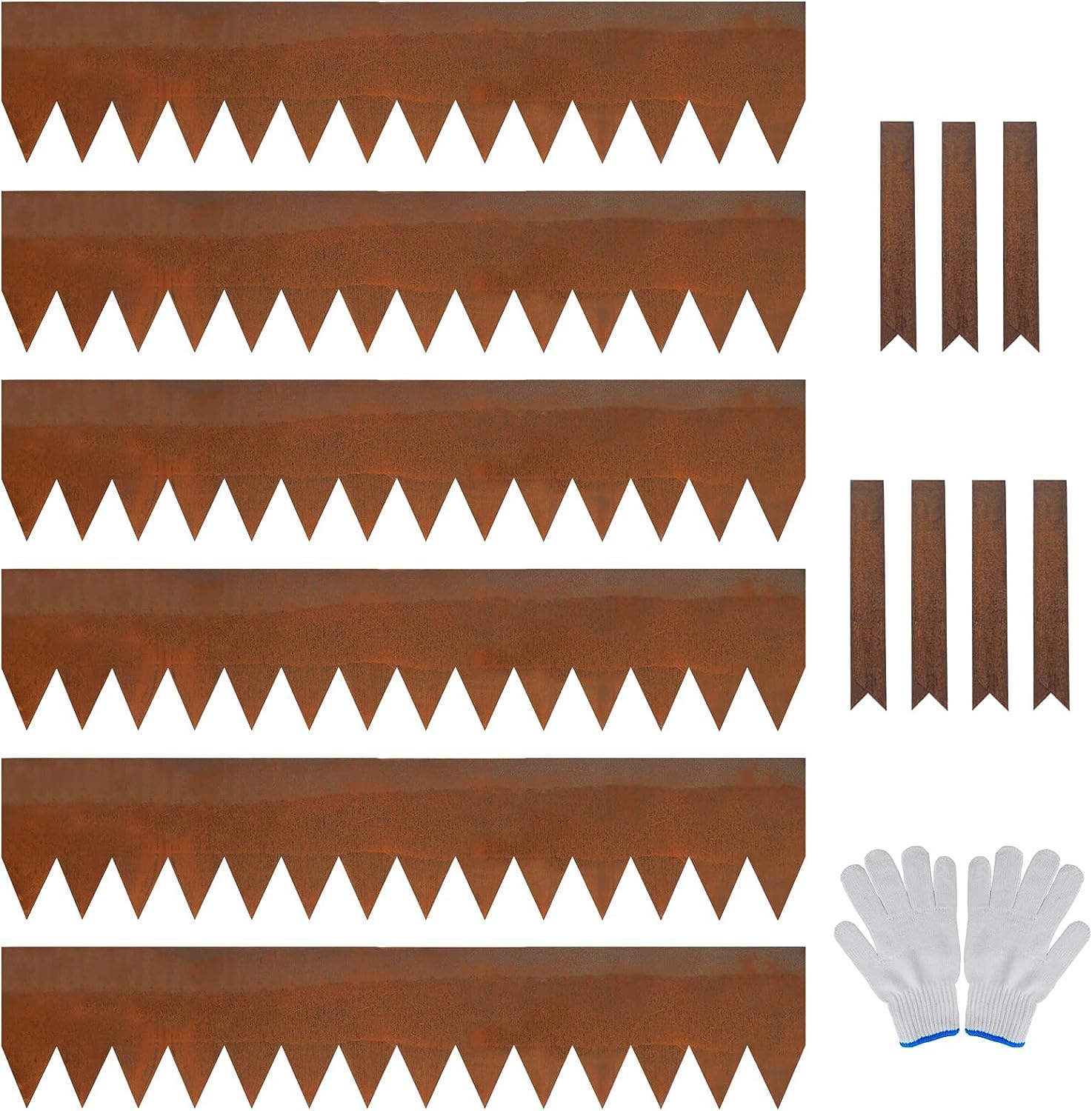 Worth Garden 6 Pack Corten Steel Landscape Edging - 40