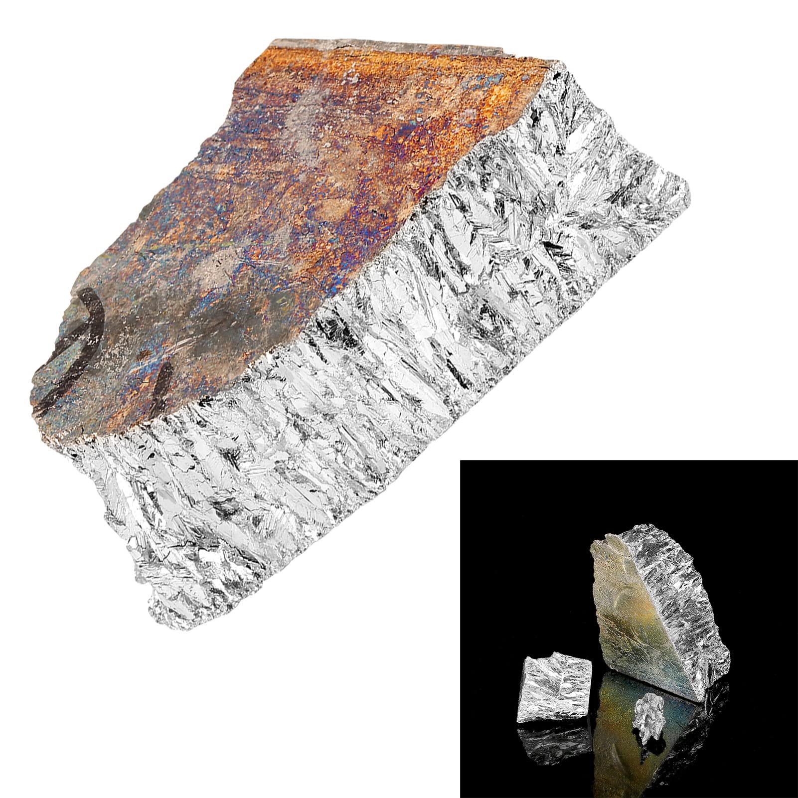 High-Purity Bismuth Ingot & Crystal - Low Conductivity for Semiconductors, Cosmetics, Superconductors & Flame Retardants | Perfect for Lab Experiments, Jewelry Making & Electronic Components