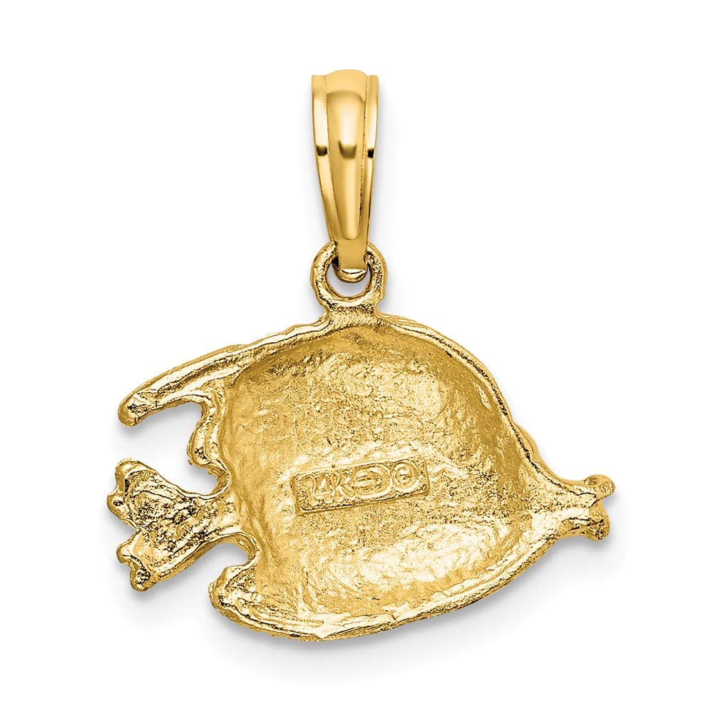 14K Yellow Gold Fish Pendant - High Polish & Engraved Charm (0.42 x 0.68 Inch) - Perfect for Necklaces, Gifts & Jewelry Making