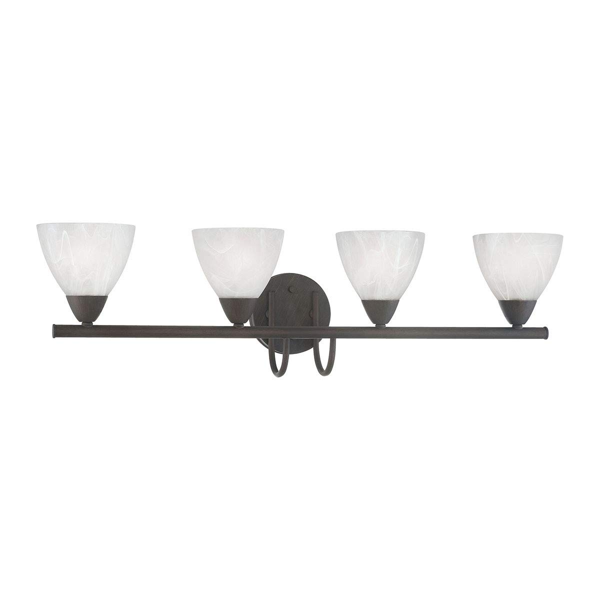 Tia 4-Light Wall Lamp in Painted Bronze - Modern Vintage Sconce Lighting for Bedroom, Living Room & Hallway