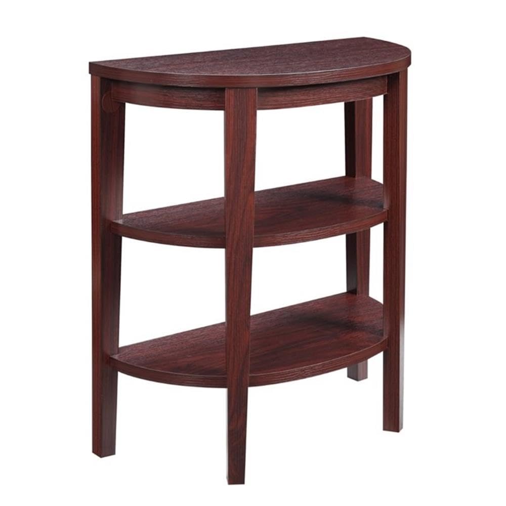 Pemberly Row 2 Shelf Console Table - Solid Mahogany Wood Entryway Sofa Table | Perfect for Hallway, Living Room & Foyer Decor