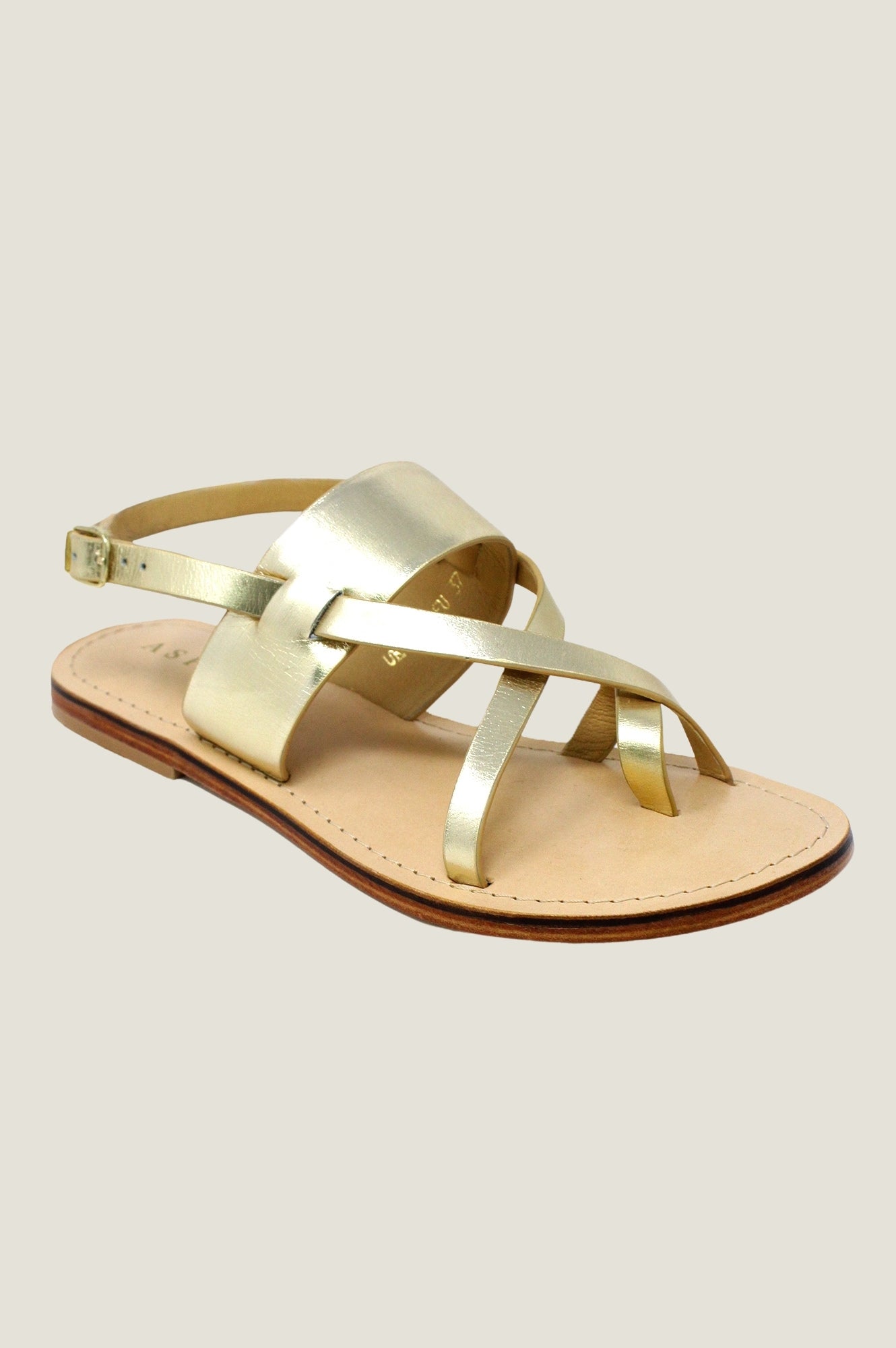 Ezra Women's Gold Gladiator Sandals - Comfortable Strappy Flat Summer Sandals for Beach, Vacation & Casual Outfits