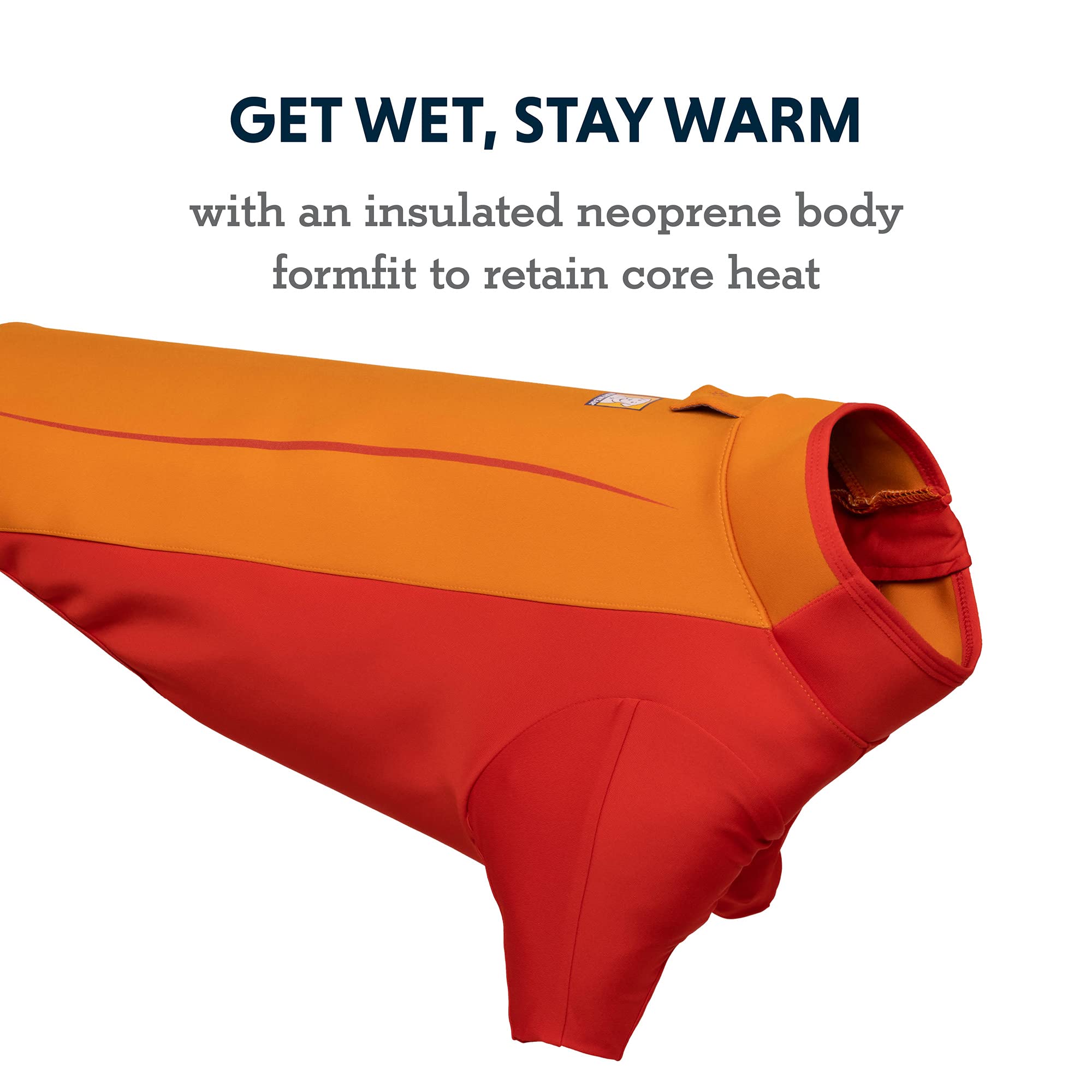 Ruffwear Undercoat Water Dog Jacket - Insulated Amphibious Gear for Cold Water Swimming - Campfire Orange Small - Perfect for Winter Adventures & Water Activities