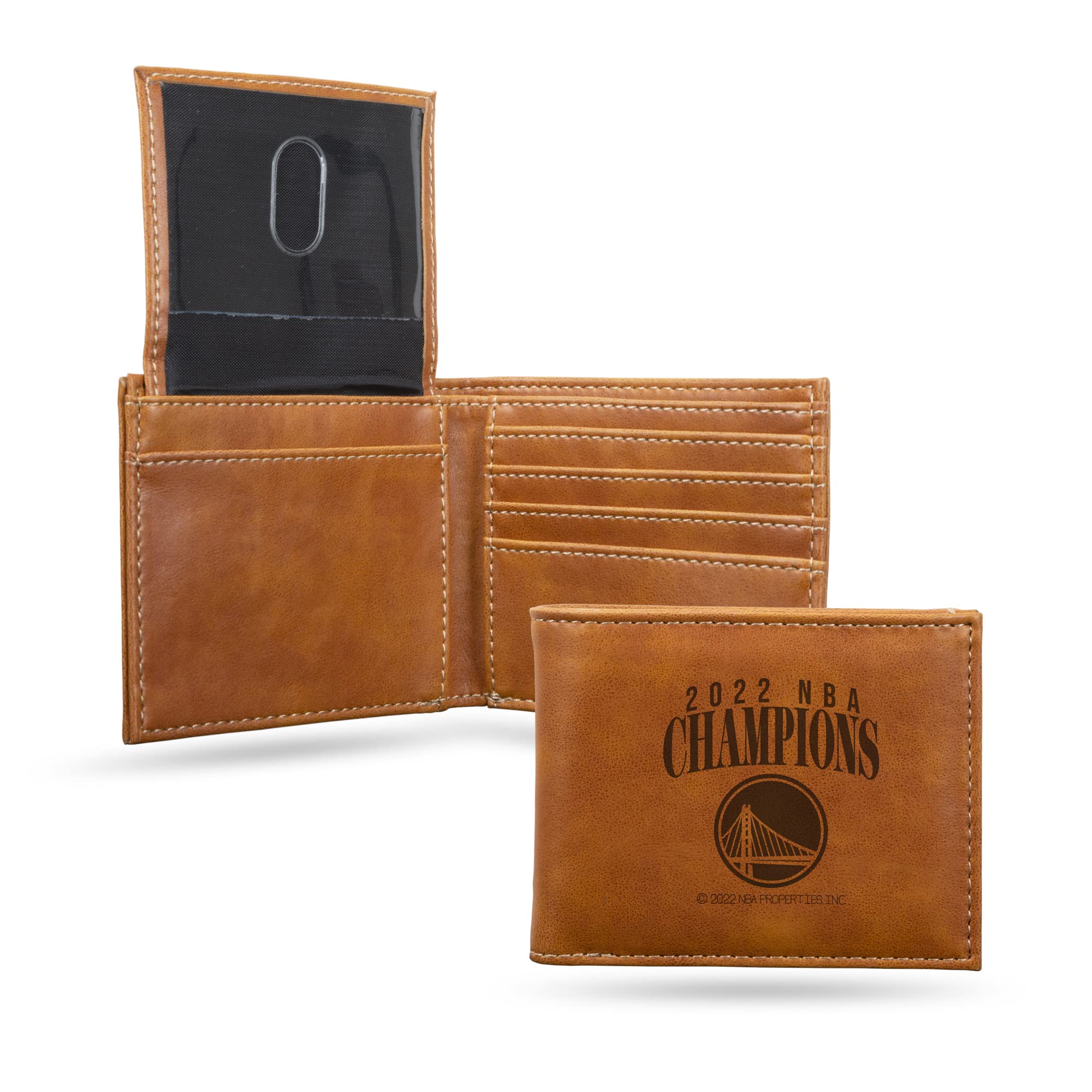 Golden State Warriors Laser Engraved Leather Billfold Wallet - Premium NBA Team Logo Design for Men - Perfect for Gifts, Game Days & Everyday Use