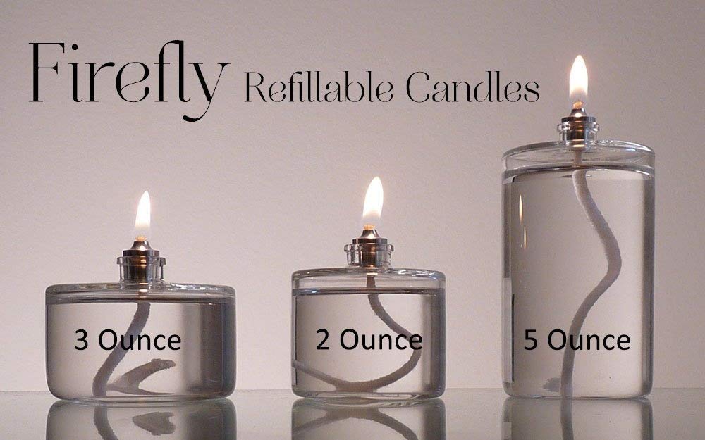 Refillable Glass Liquid Candle - 3oz Votive for Emergency & Decor