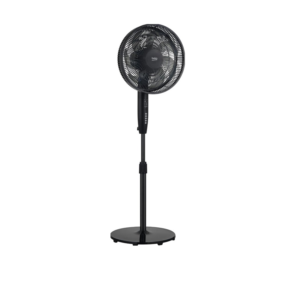 Beko 14-Inch Stand Fan with Remote Control - 7 Blades, High Velocity Cooling for Home, Office & Outdoor Use